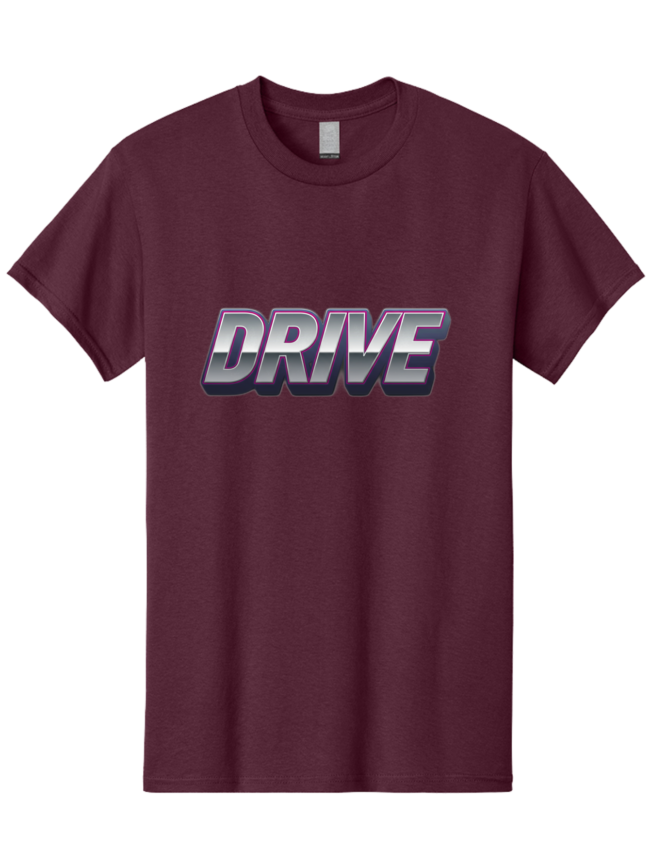 Drive Men'S Graphic Tee, 100% Cotton, Comfortable Casual Summer Wear, Machine Washable, Drive, Bold Typography, Silver Metallic Text, Motivational Phrase, Modern Design, Sleek Font, Dynamic Graphics, Stylish Lettering Baa565
