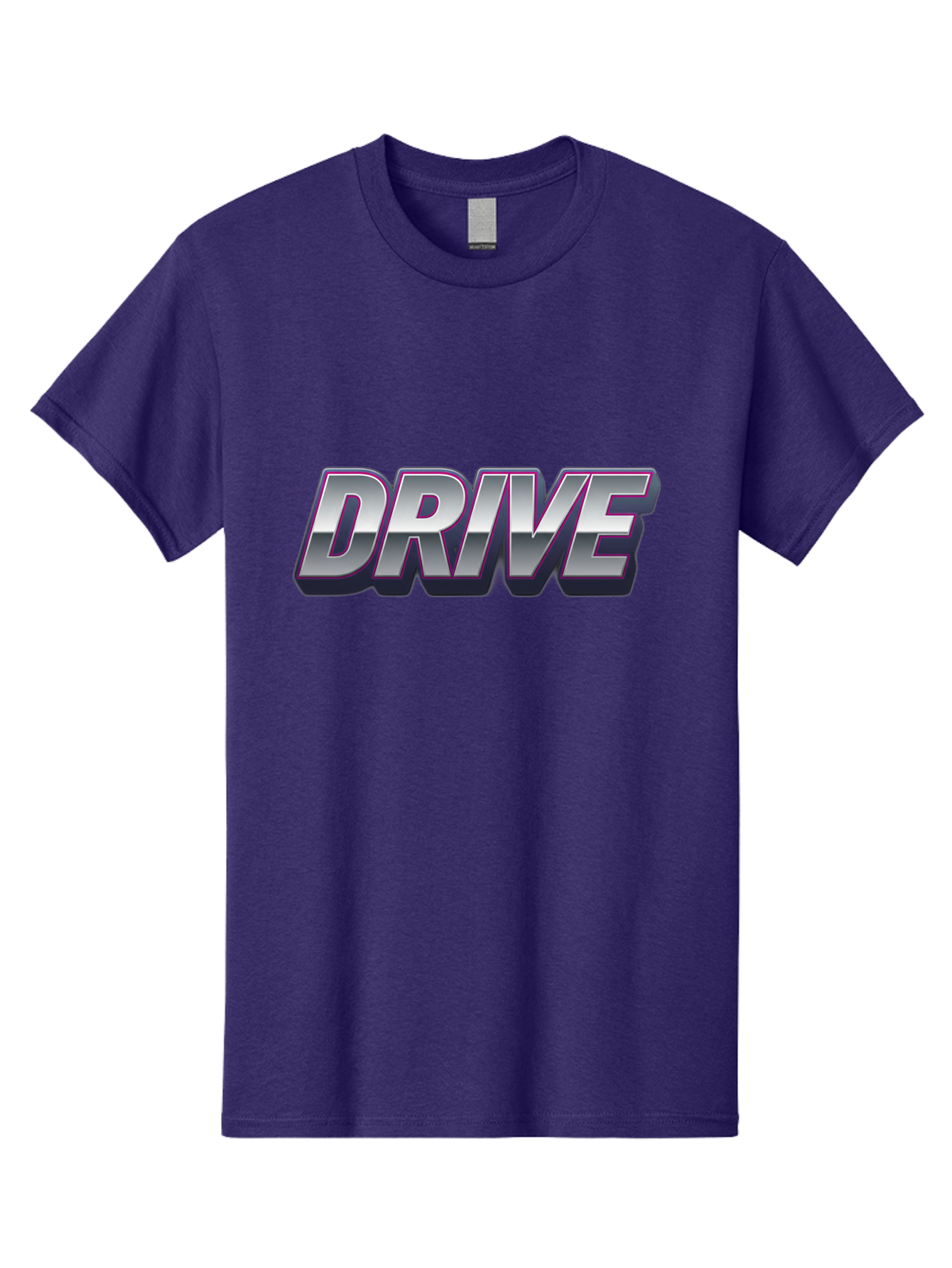 Drive Men'S Graphic Tee, 100% Cotton, Comfortable Casual Summer Wear, Machine Washable, Drive, Bold Typography, Silver Metallic Text, Motivational Phrase, Modern Design, Sleek Font, Dynamic Graphics, Stylish Lettering Baa565