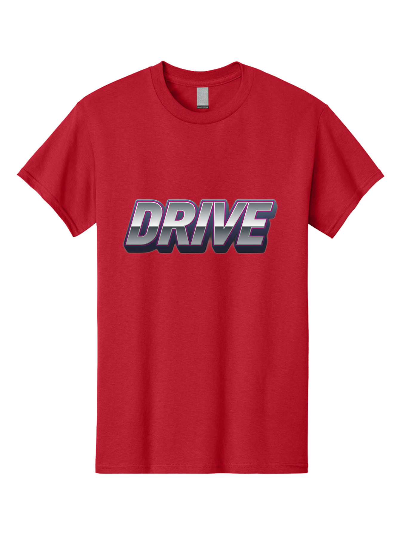 Drive Men'S Graphic Tee, 100% Cotton, Comfortable Casual Summer Wear, Machine Washable, Drive, Bold Typography, Silver Metallic Text, Motivational Phrase, Modern Design, Sleek Font, Dynamic Graphics, Stylish Lettering Baa565