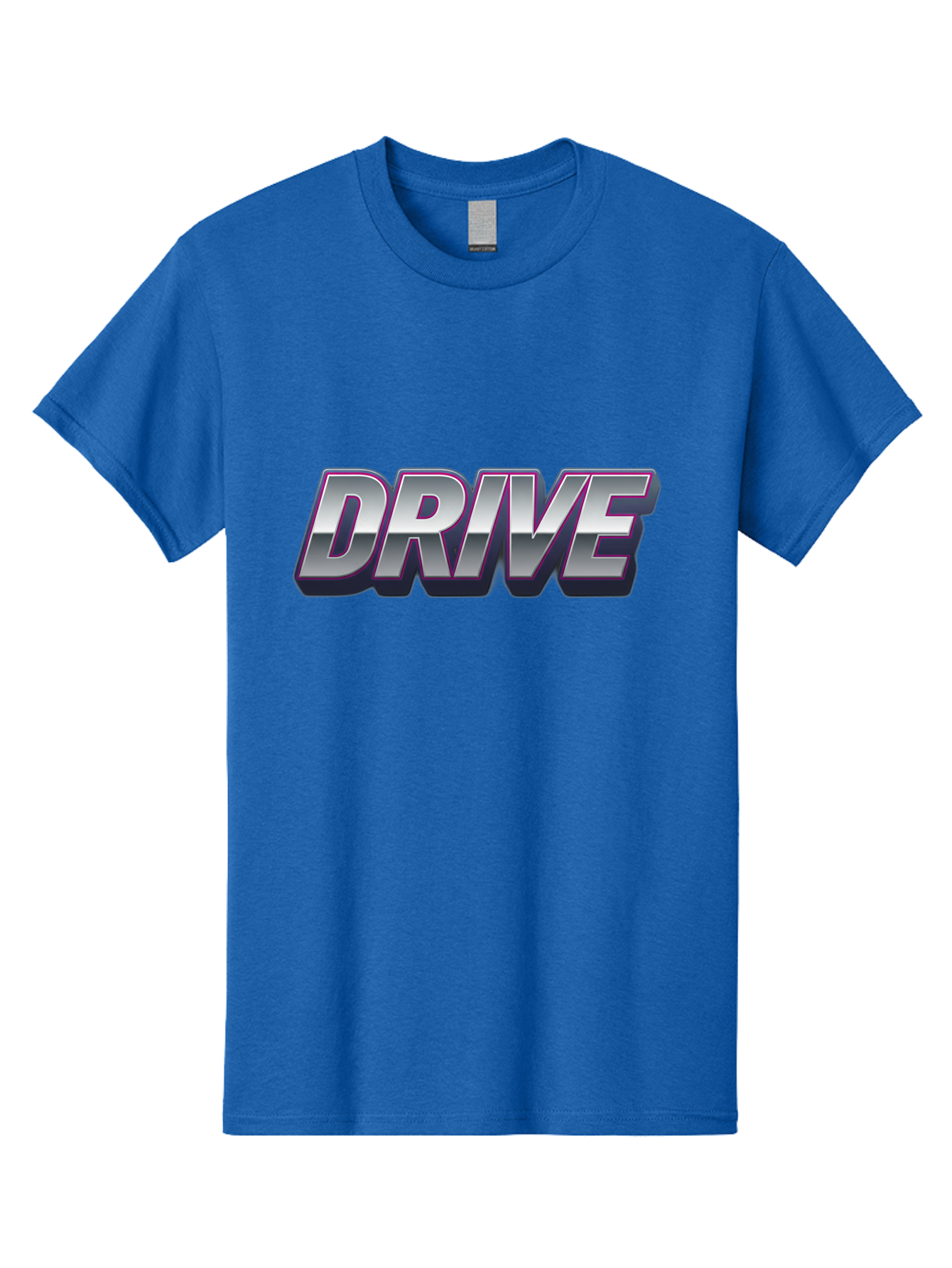 Drive Men'S Graphic Tee, 100% Cotton, Comfortable Casual Summer Wear, Machine Washable, Drive, Bold Typography, Silver Metallic Text, Motivational Phrase, Modern Design, Sleek Font, Dynamic Graphics, Stylish Lettering Baa565
