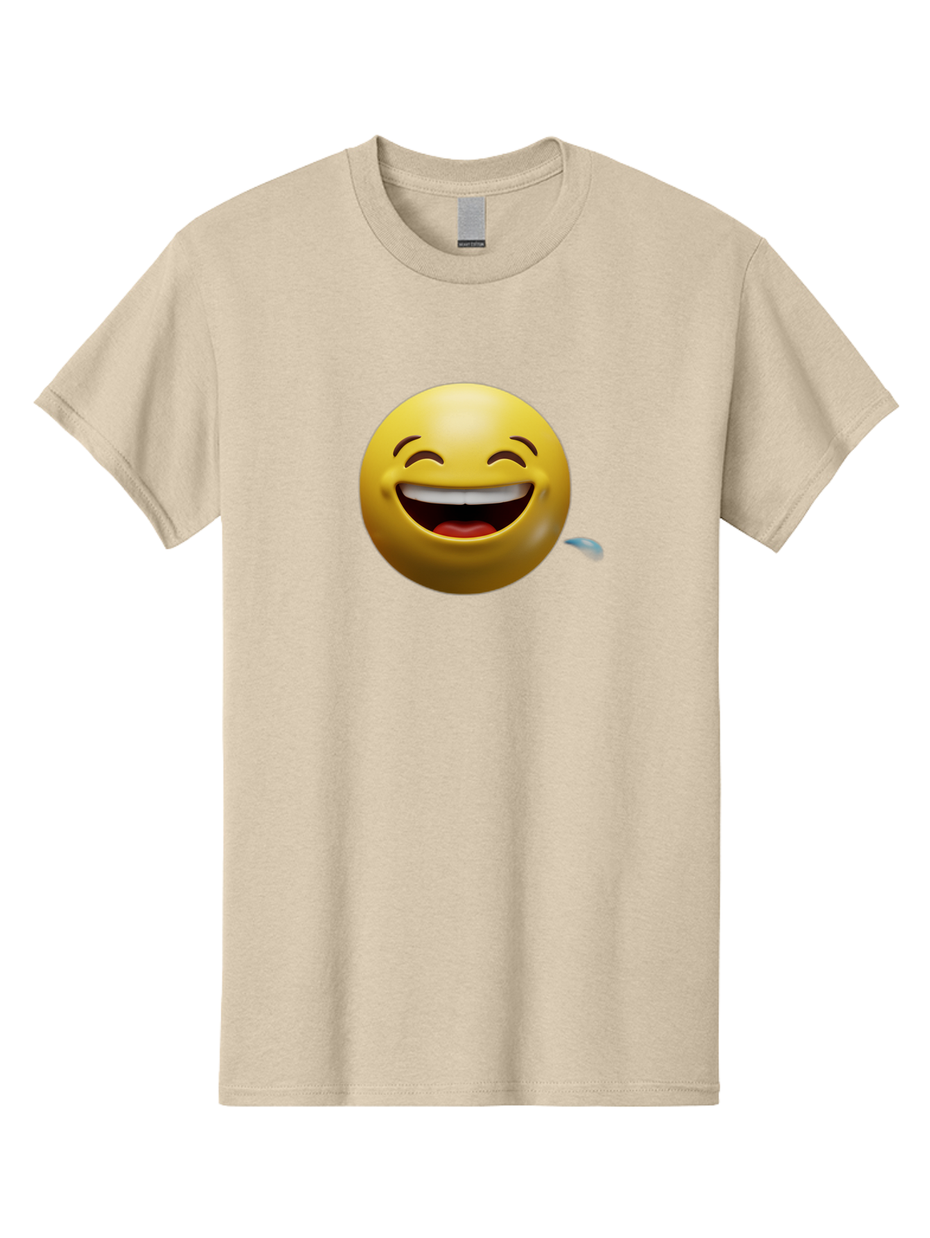 Drooling-Face-Emoji Men'S Graphic Tee, 100% Cotton, Comfortable Casual Summer Wear, Machine Washable, Drooling Face, Laughing Emoji, Happy Face, Joyful Expression, Smiling Face, Playful Emoticon, Humorous Symbol, Yellow Emoji, Baa566