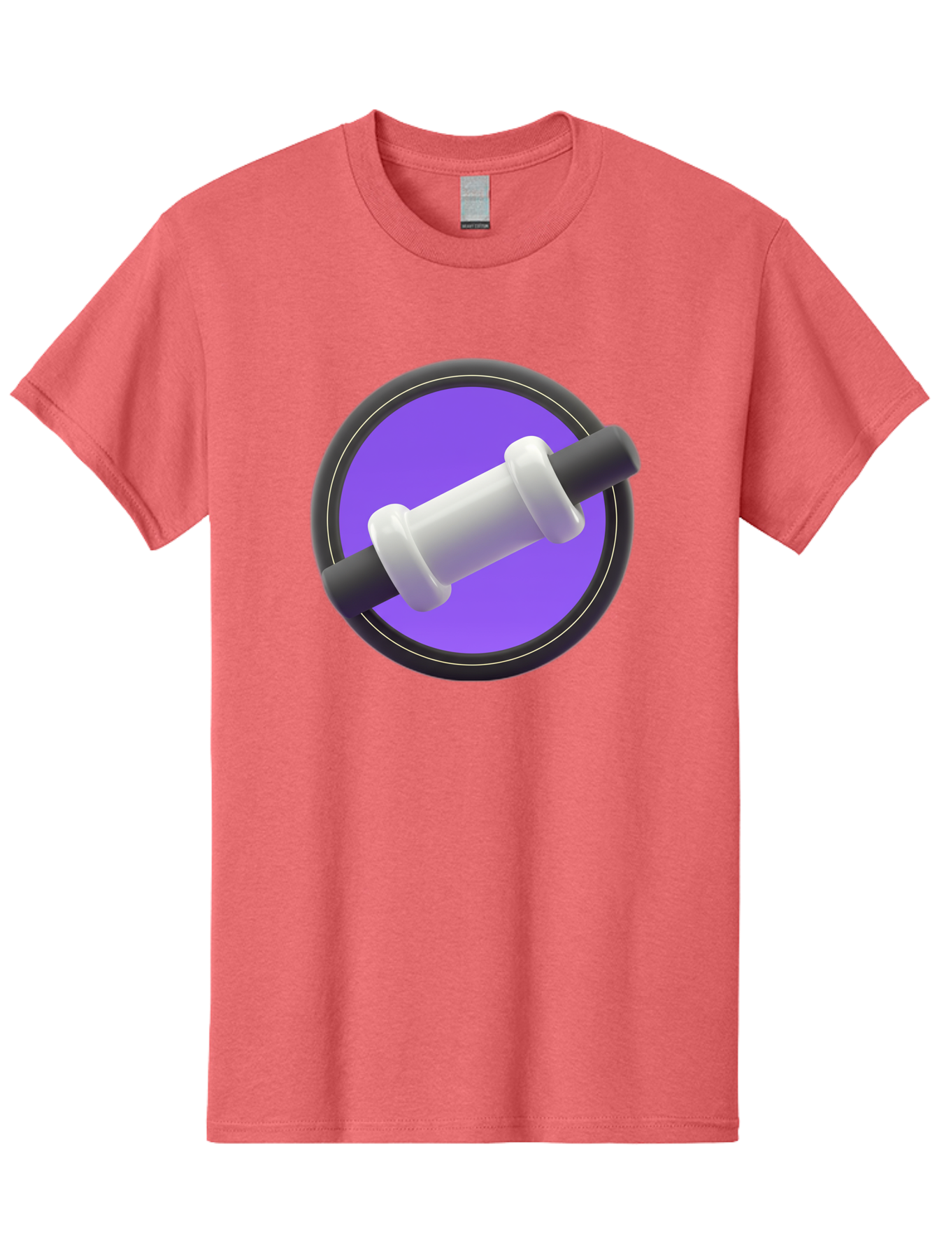 Dumbbell Men'S Graphic Tee, 100% Cotton, Comfortable Casual Summer Wear, Machine Washable, Dumbbell, Fitness Equipment, Strength Training, Weightlifting, Exercise, Workout, Gym, Fitness, Purple Icon, 3D Rendering Baa567