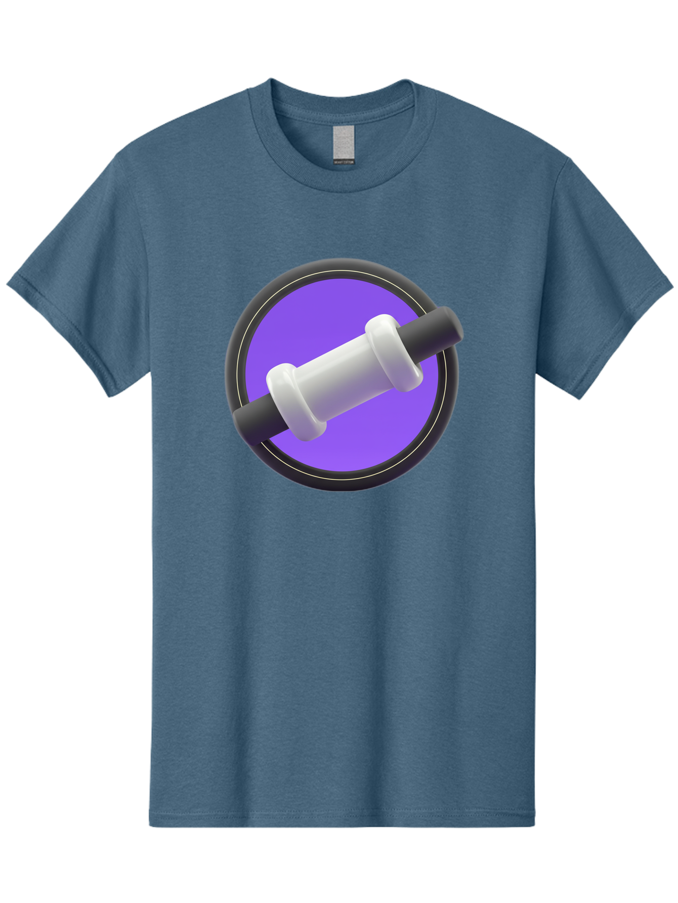 Dumbbell Men'S Graphic Tee, 100% Cotton, Comfortable Casual Summer Wear, Machine Washable, Dumbbell, Fitness Equipment, Strength Training, Weightlifting, Exercise, Workout, Gym, Fitness, Purple Icon, 3D Rendering Baa567