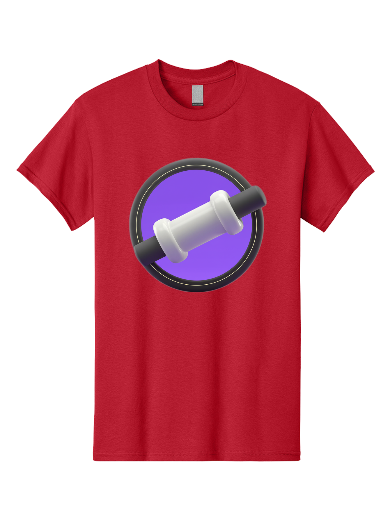 Dumbbell Men'S Graphic Tee, 100% Cotton, Comfortable Casual Summer Wear, Machine Washable, Dumbbell, Fitness Equipment, Strength Training, Weightlifting, Exercise, Workout, Gym, Fitness, Purple Icon, 3D Rendering Baa567
