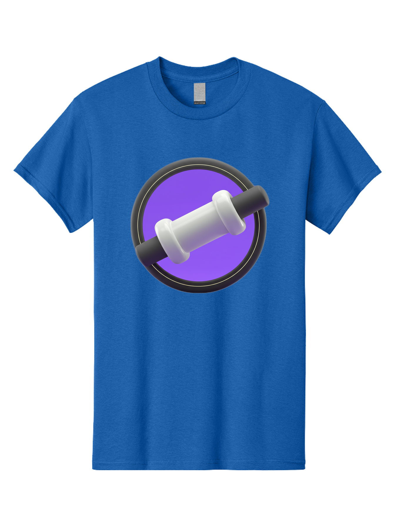 Dumbbell Men'S Graphic Tee, 100% Cotton, Comfortable Casual Summer Wear, Machine Washable, Dumbbell, Fitness Equipment, Strength Training, Weightlifting, Exercise, Workout, Gym, Fitness, Purple Icon, 3D Rendering Baa567