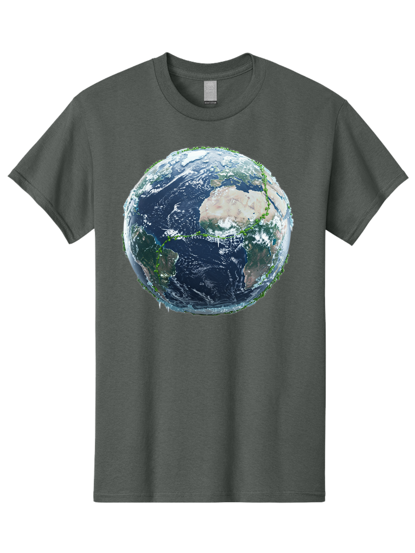Earth-Globe-4 Men'S Graphic Tee, 100% Cotton, Comfortable Casual Summer Wear, Machine Washable, Globe Showing North America, Earth From Space, Global View, Planet Earth, International Map, World Geography, Satellite Imagery Baa579