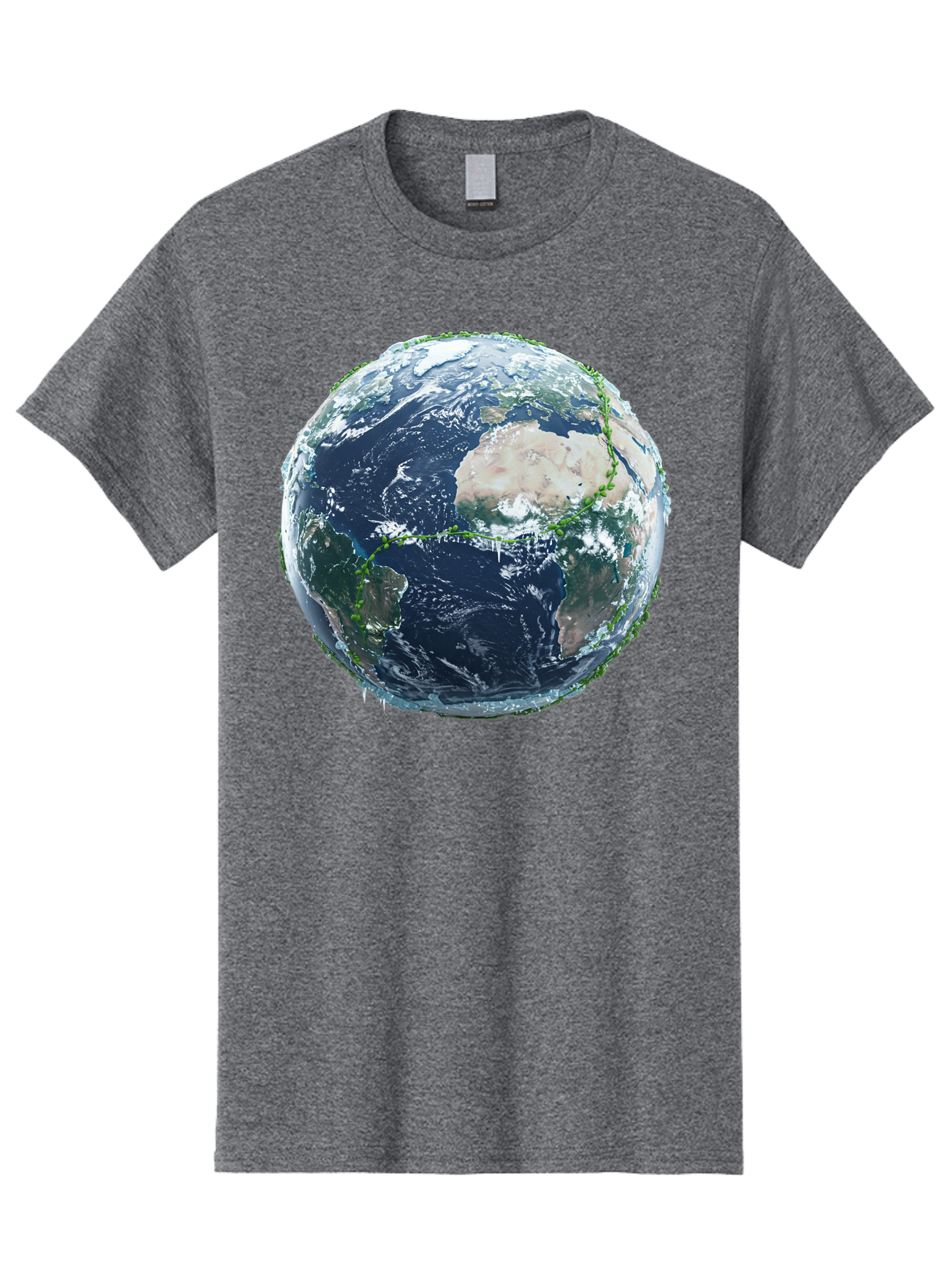 Earth-Globe-4 Men'S Graphic Tee, 100% Cotton, Comfortable Casual Summer Wear, Machine Washable, Globe Showing North America, Earth From Space, Global View, Planet Earth, International Map, World Geography, Satellite Imagery Baa579