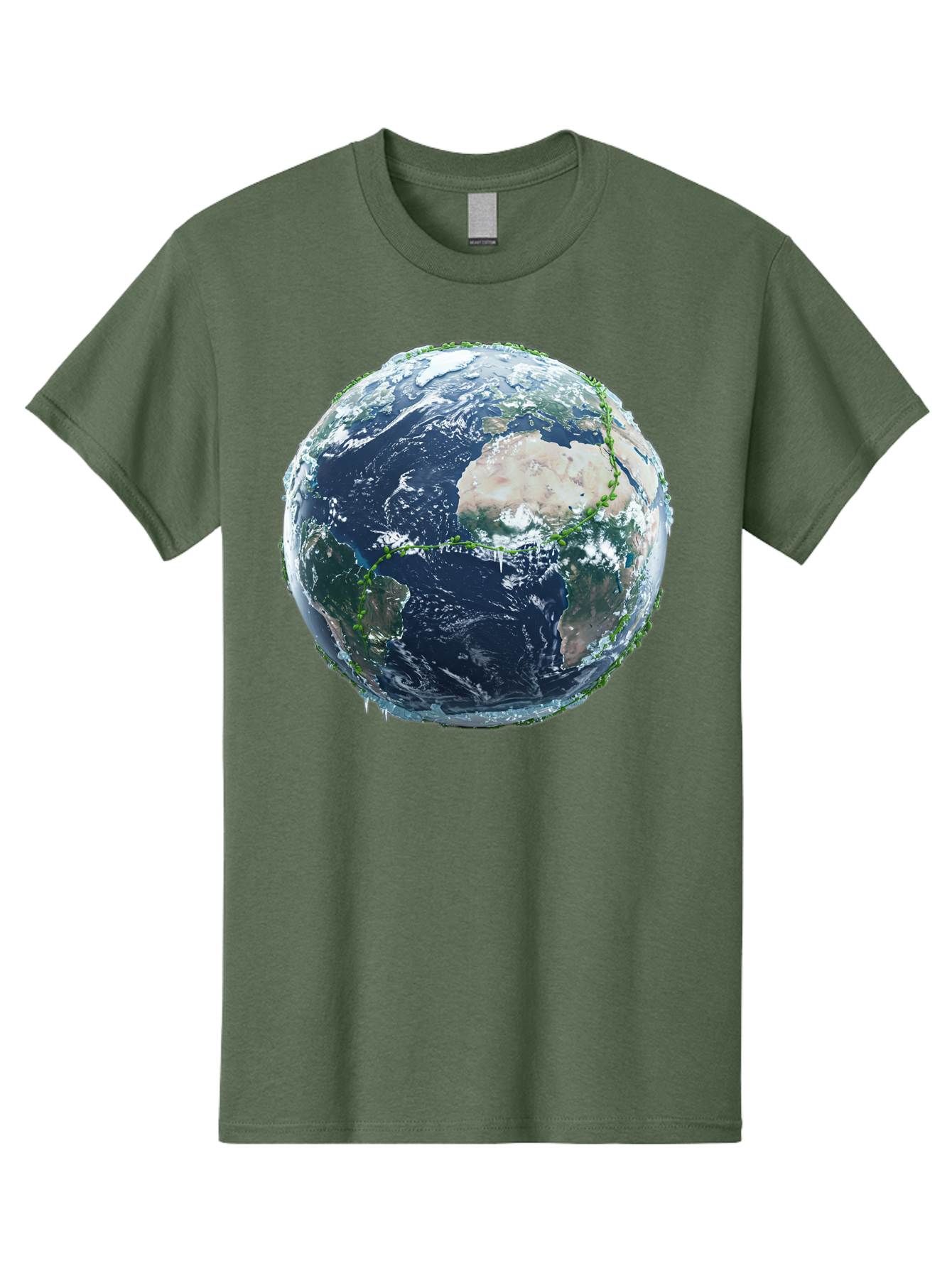 Earth-Globe-4 Men'S Graphic Tee, 100% Cotton, Comfortable Casual Summer Wear, Machine Washable, Globe Showing North America, Earth From Space, Global View, Planet Earth, International Map, World Geography, Satellite Imagery Baa579