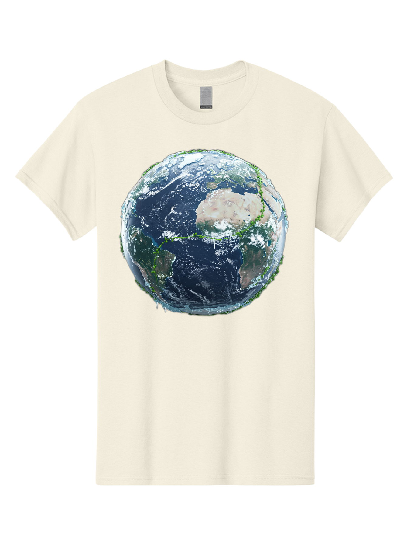 Earth-Globe-4 Men'S Graphic Tee, 100% Cotton, Comfortable Casual Summer Wear, Machine Washable, Globe Showing North America, Earth From Space, Global View, Planet Earth, International Map, World Geography, Satellite Imagery Baa579