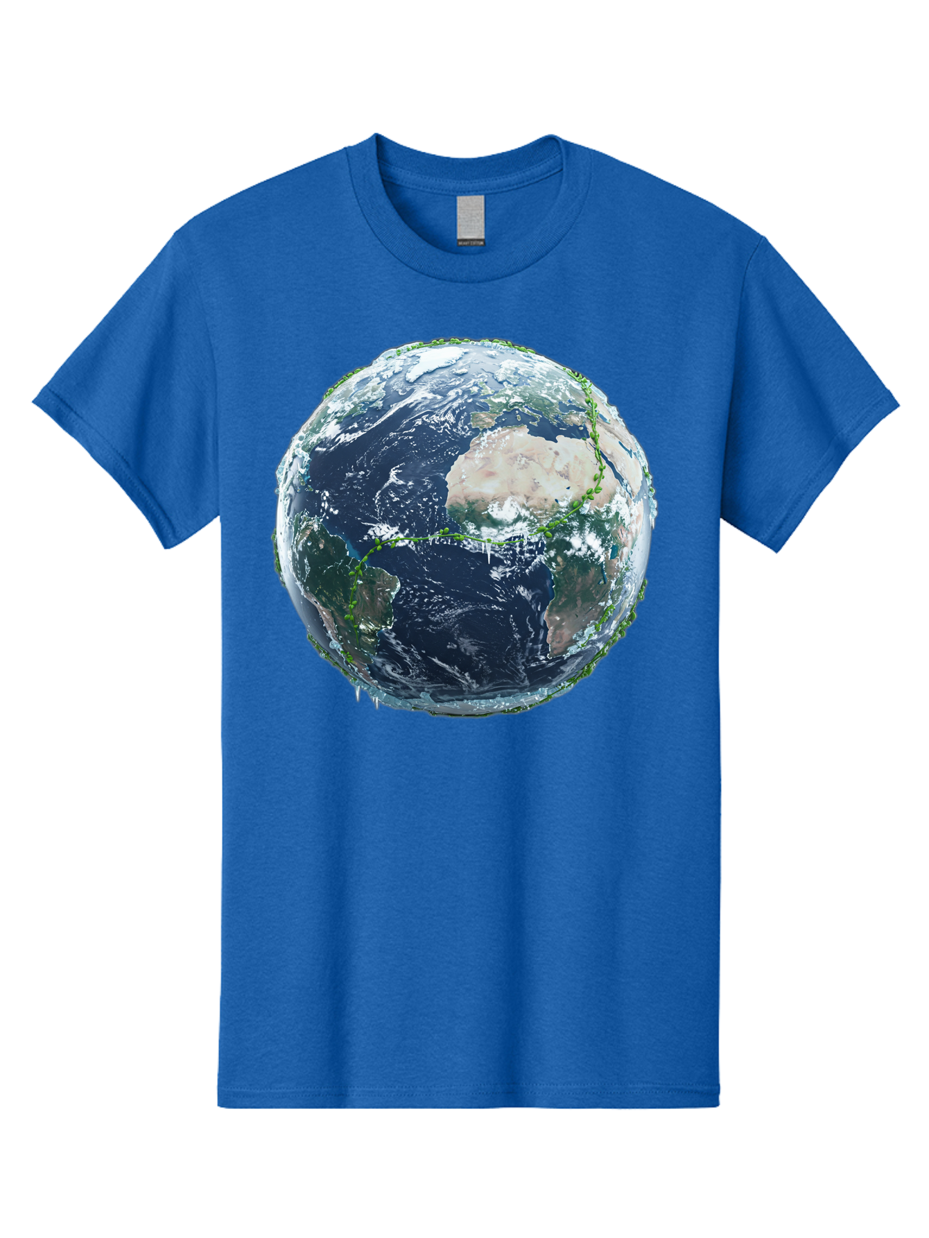 Earth-Globe-4 Men'S Graphic Tee, 100% Cotton, Comfortable Casual Summer Wear, Machine Washable, Globe Showing North America, Earth From Space, Global View, Planet Earth, International Map, World Geography, Satellite Imagery Baa579