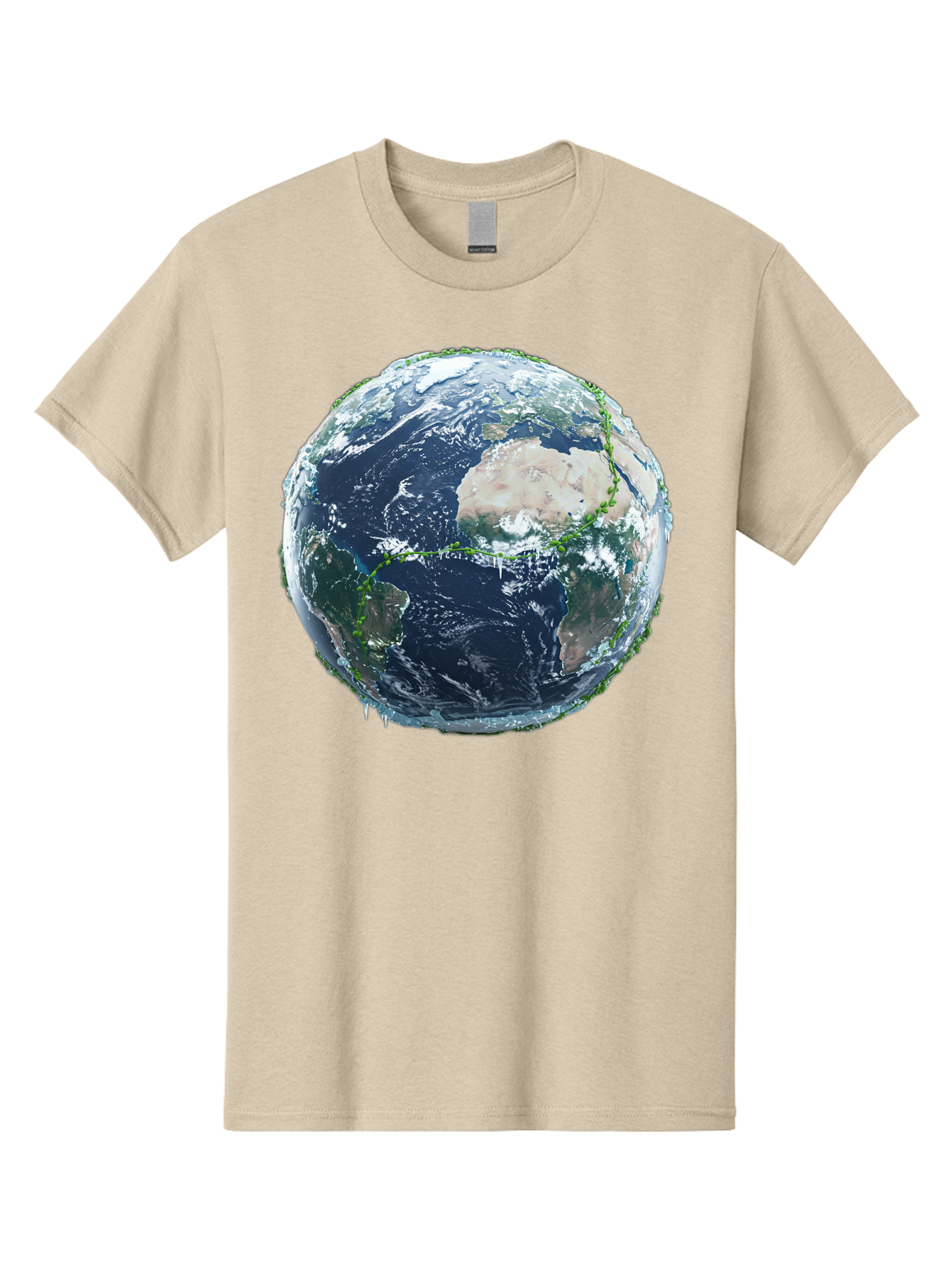 Earth-Globe-4 Men'S Graphic Tee, 100% Cotton, Comfortable Casual Summer Wear, Machine Washable, Globe Showing North America, Earth From Space, Global View, Planet Earth, International Map, World Geography, Satellite Imagery Baa579
