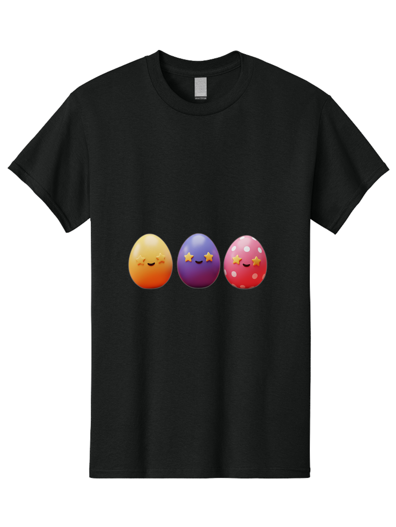 Easter-Eggs-2 Men'S Graphic Tee, 100% Cotton, Comfortable Casual Summer Wear, Machine Washable, Colorful Easter Eggs, Cartoon Eggs, Happy Faces, Smiling Eggs, Festive Decorations, Easter Celebration, Spring Theme, Vibrant Colors, Baa607