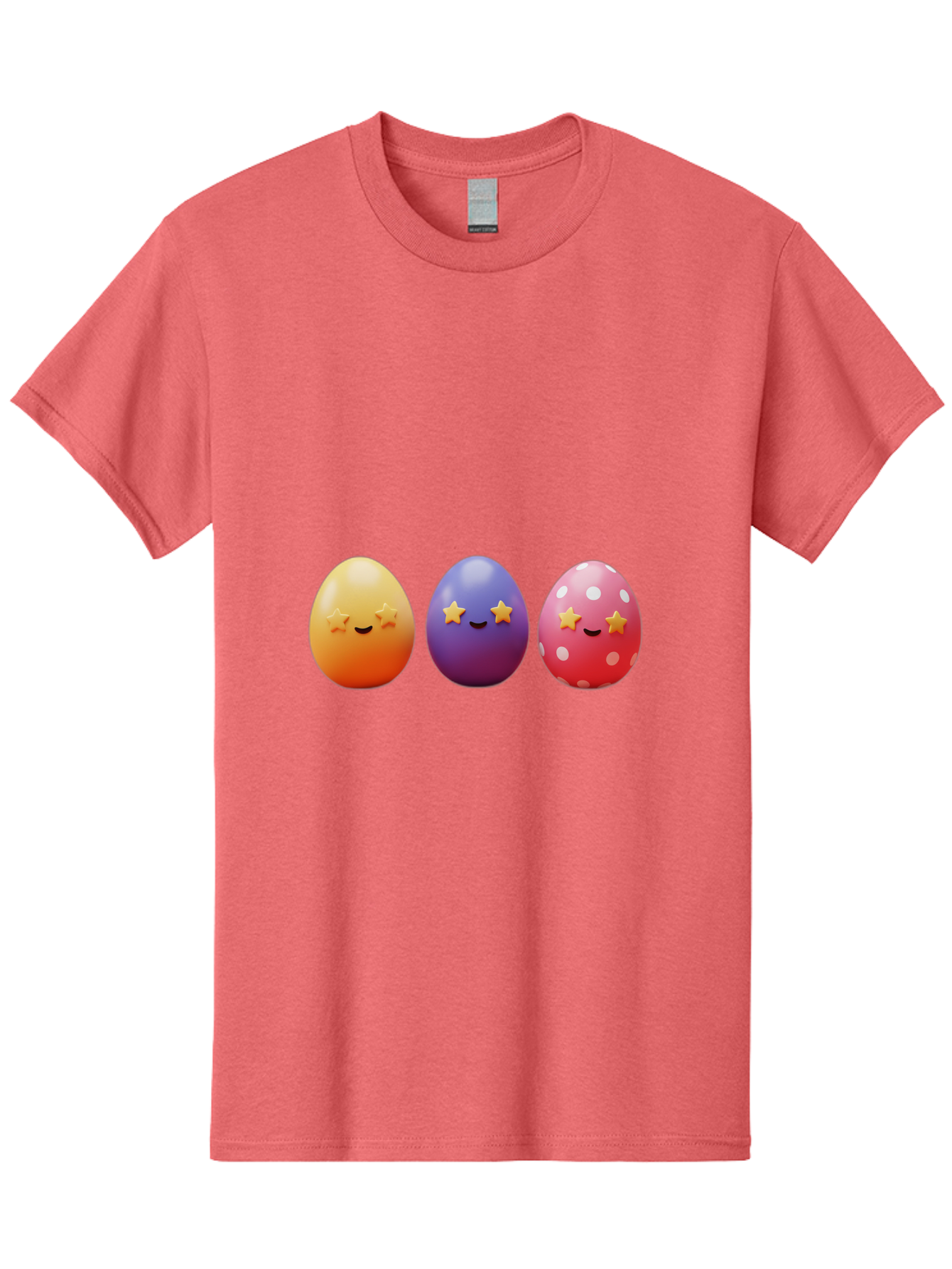 Easter-Eggs-2 Men'S Graphic Tee, 100% Cotton, Comfortable Casual Summer Wear, Machine Washable, Colorful Easter Eggs, Cartoon Eggs, Happy Faces, Smiling Eggs, Festive Decorations, Easter Celebration, Spring Theme, Vibrant Colors, Baa607
