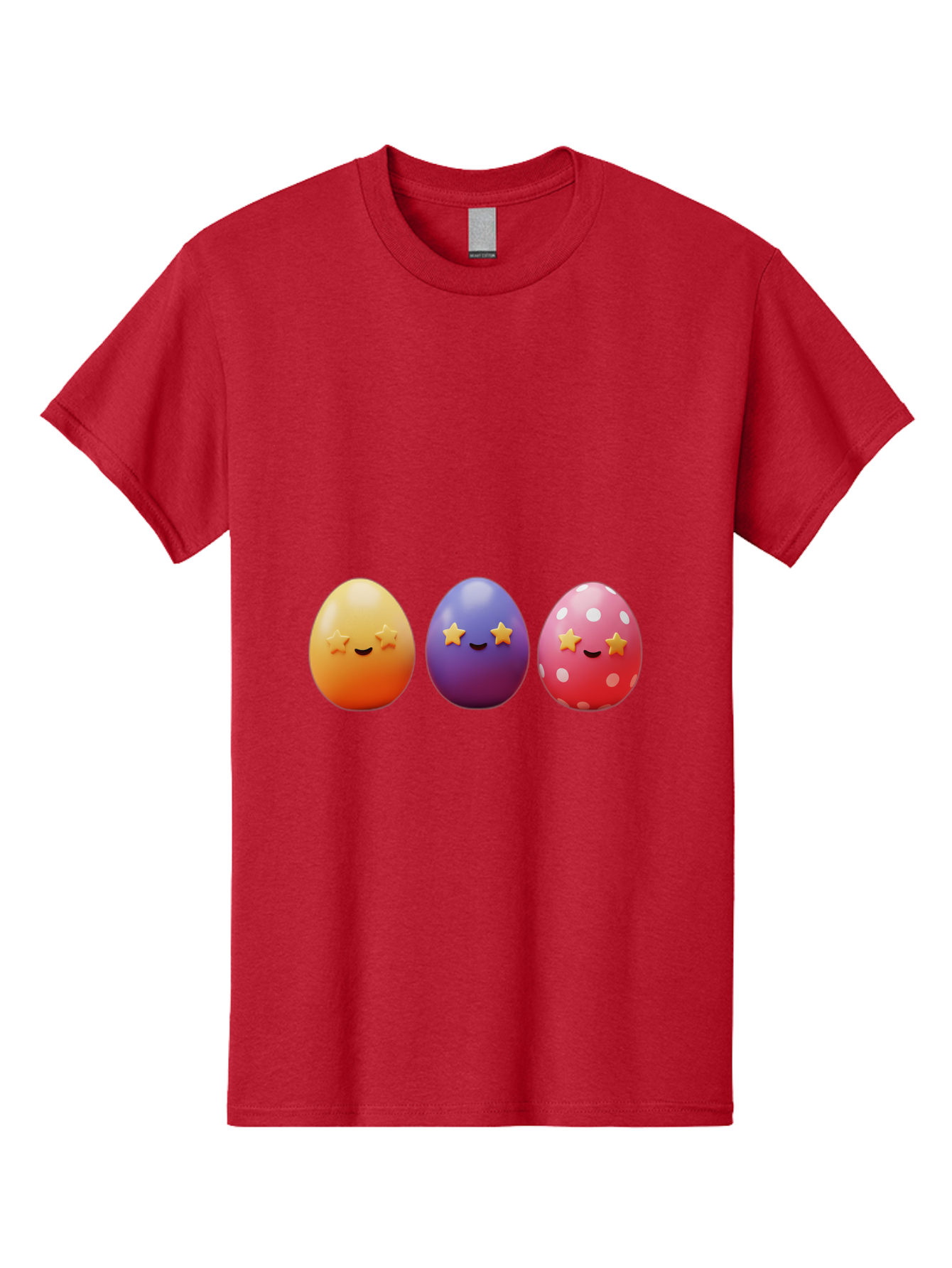 Easter-Eggs-2 Men'S Graphic Tee, 100% Cotton, Comfortable Casual Summer Wear, Machine Washable, Colorful Easter Eggs, Cartoon Eggs, Happy Faces, Smiling Eggs, Festive Decorations, Easter Celebration, Spring Theme, Vibrant Colors, Baa607