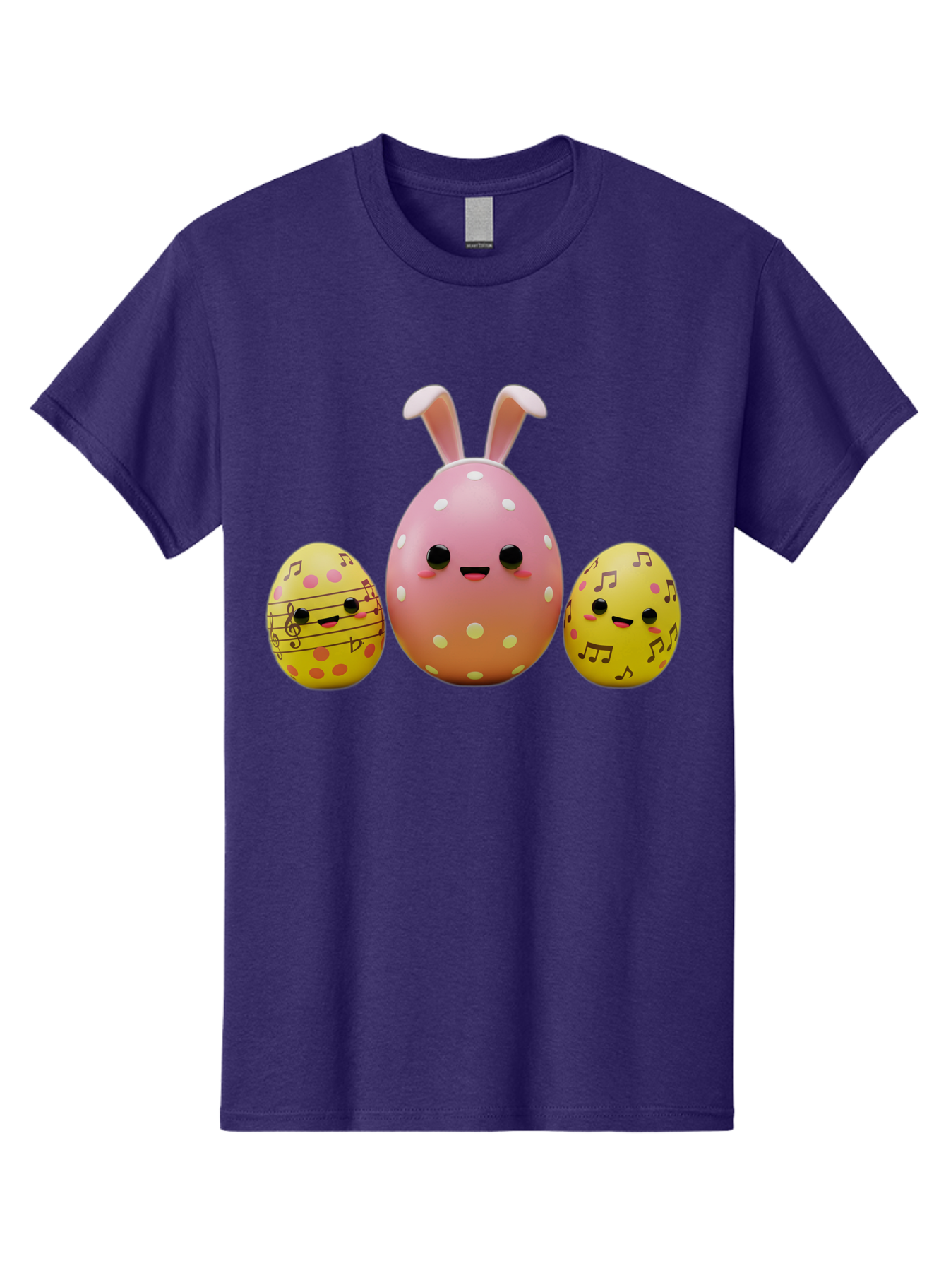 Easter-Eggs-7 Men'S Graphic Tee, 100% Cotton, Comfortable Casual Summer Wear, Machine Washable, Easter Eggs, Cartoon Characters, Funny Faces, Musical Notes, Pastel Colors, Easter Theme, Holiday Decorations, Cute Eggs, Bunny Ears, Smiley Faces, Baa612