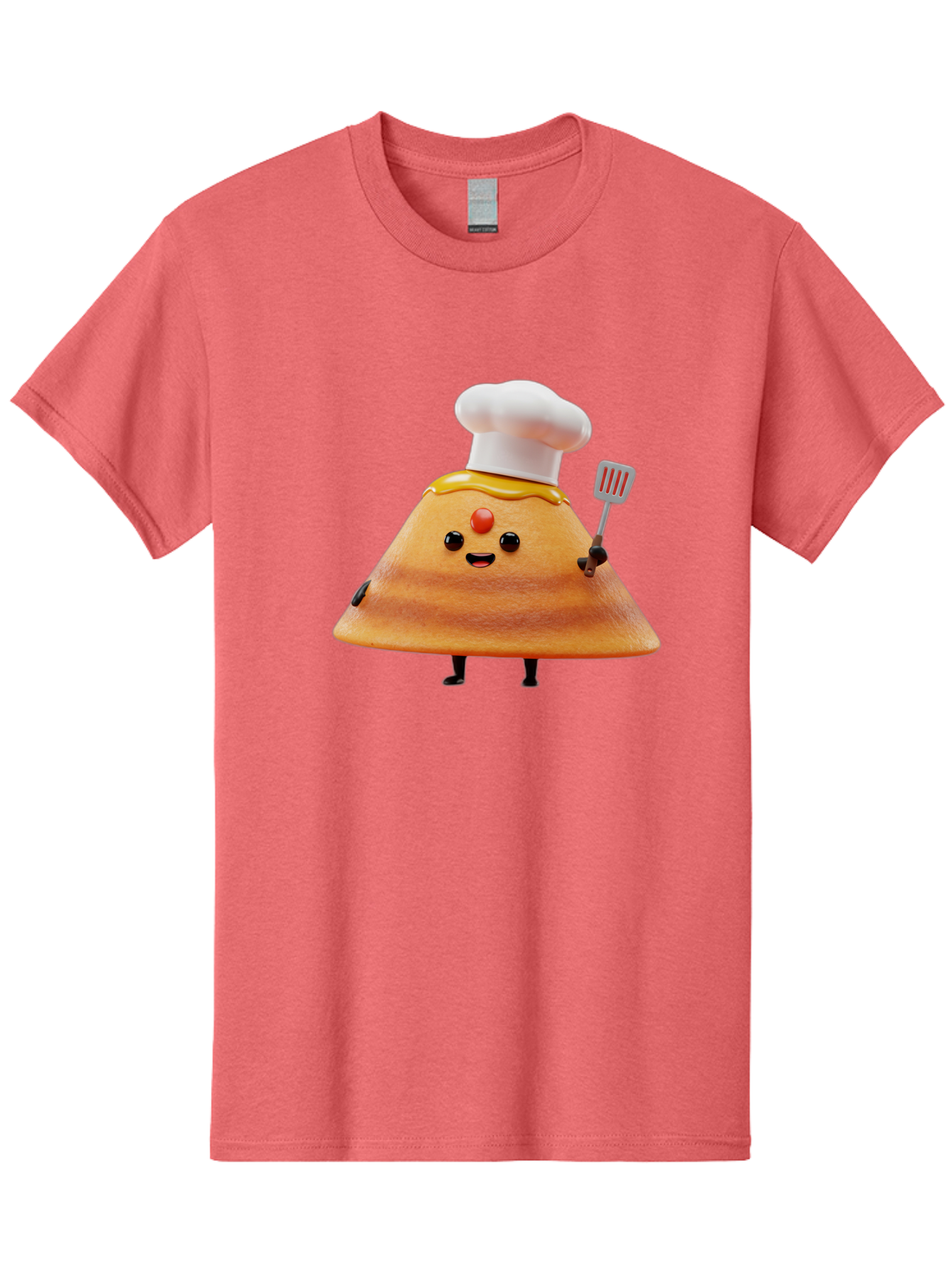 Egg-Character Men'S Graphic Tee, 100% Cotton, Comfortable Casual Summer Wear, Machine Washable, Fried Egg Cartoon Character, Chef Hat, Spatula, Cooking Utensils, Cute Face, Smiling Egg, Black Legs, Kitchen Illustration, Foodie Graphics, Baa640