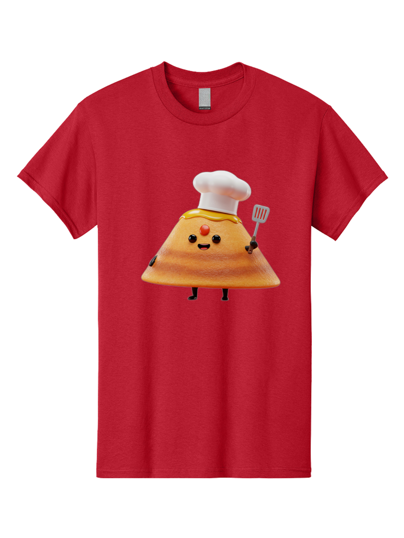 Egg-Character Men'S Graphic Tee, 100% Cotton, Comfortable Casual Summer Wear, Machine Washable, Fried Egg Cartoon Character, Chef Hat, Spatula, Cooking Utensils, Cute Face, Smiling Egg, Black Legs, Kitchen Illustration, Foodie Graphics, Baa640