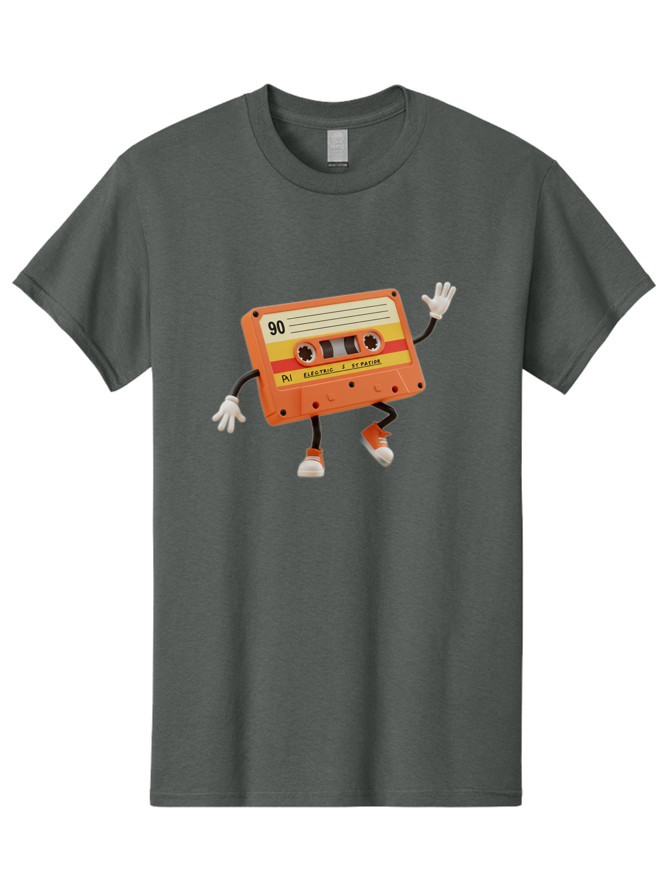 Electric-Eytopia-90 Men'S Graphic Tee, 100% Cotton, Comfortable Casual Summer Wear, Machine Washable, Retro Cassette Tape, Vintage Music, Nostalgic Charm, 90S Music, Cassette Culture, Music Nostalgia, Retro Vibe, Electric Ex-Patio Baa642