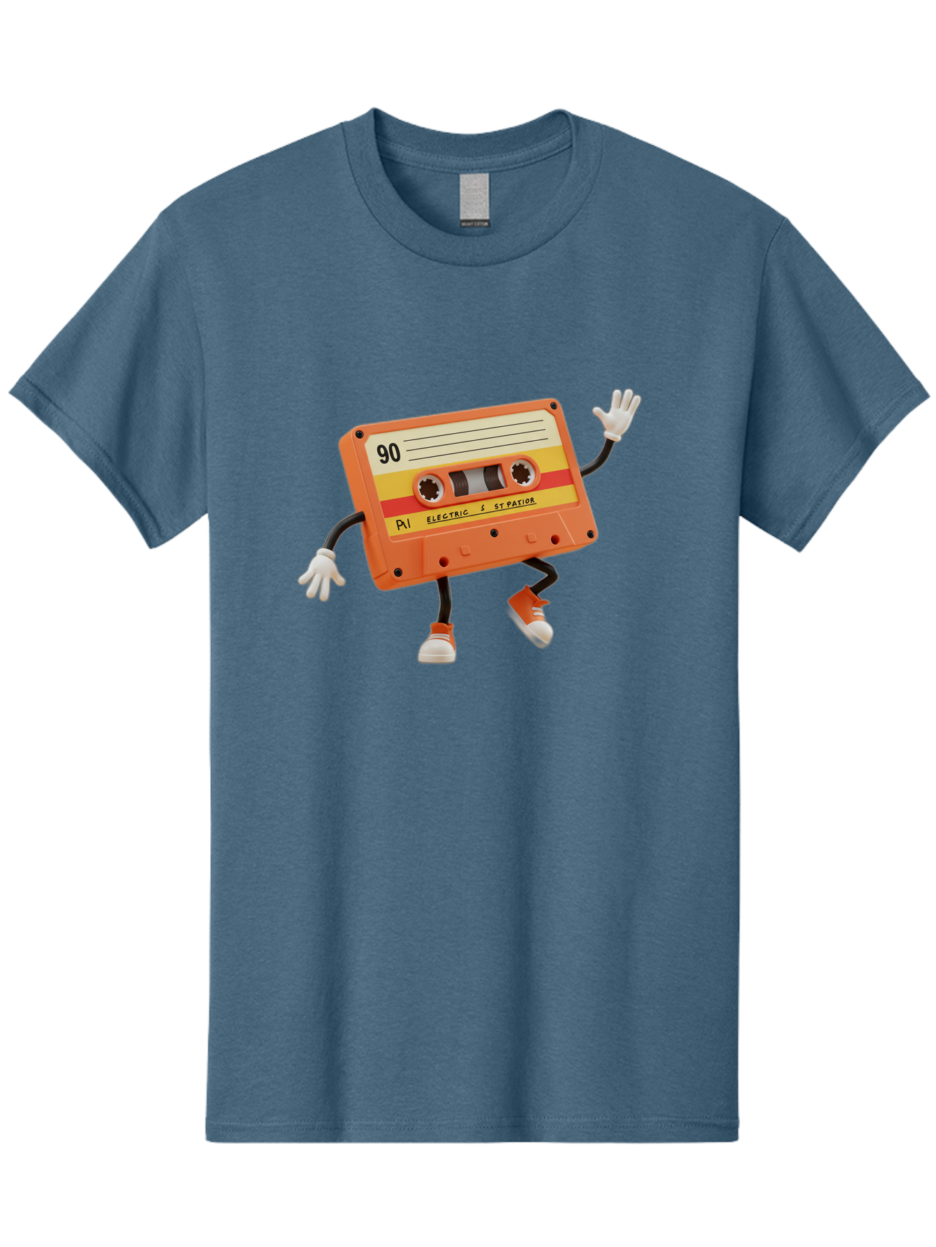 Electric-Eytopia-90 Men'S Graphic Tee, 100% Cotton, Comfortable Casual Summer Wear, Machine Washable, Retro Cassette Tape, Vintage Music, Nostalgic Charm, 90S Music, Cassette Culture, Music Nostalgia, Retro Vibe, Electric Ex-Patio Baa642