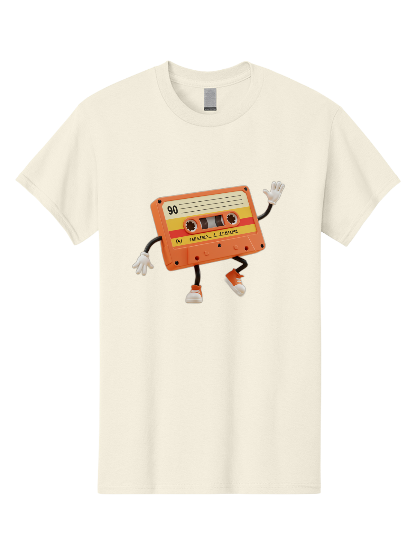 Electric-Eytopia-90 Men'S Graphic Tee, 100% Cotton, Comfortable Casual Summer Wear, Machine Washable, Retro Cassette Tape, Vintage Music, Nostalgic Charm, 90S Music, Cassette Culture, Music Nostalgia, Retro Vibe, Electric Ex-Patio Baa642