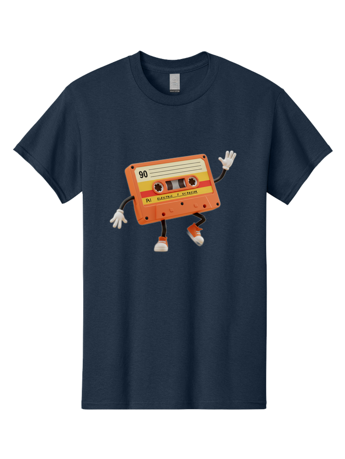 Electric-Eytopia-90 Men'S Graphic Tee, 100% Cotton, Comfortable Casual Summer Wear, Machine Washable, Retro Cassette Tape, Vintage Music, Nostalgic Charm, 90S Music, Cassette Culture, Music Nostalgia, Retro Vibe, Electric Ex-Patio Baa642