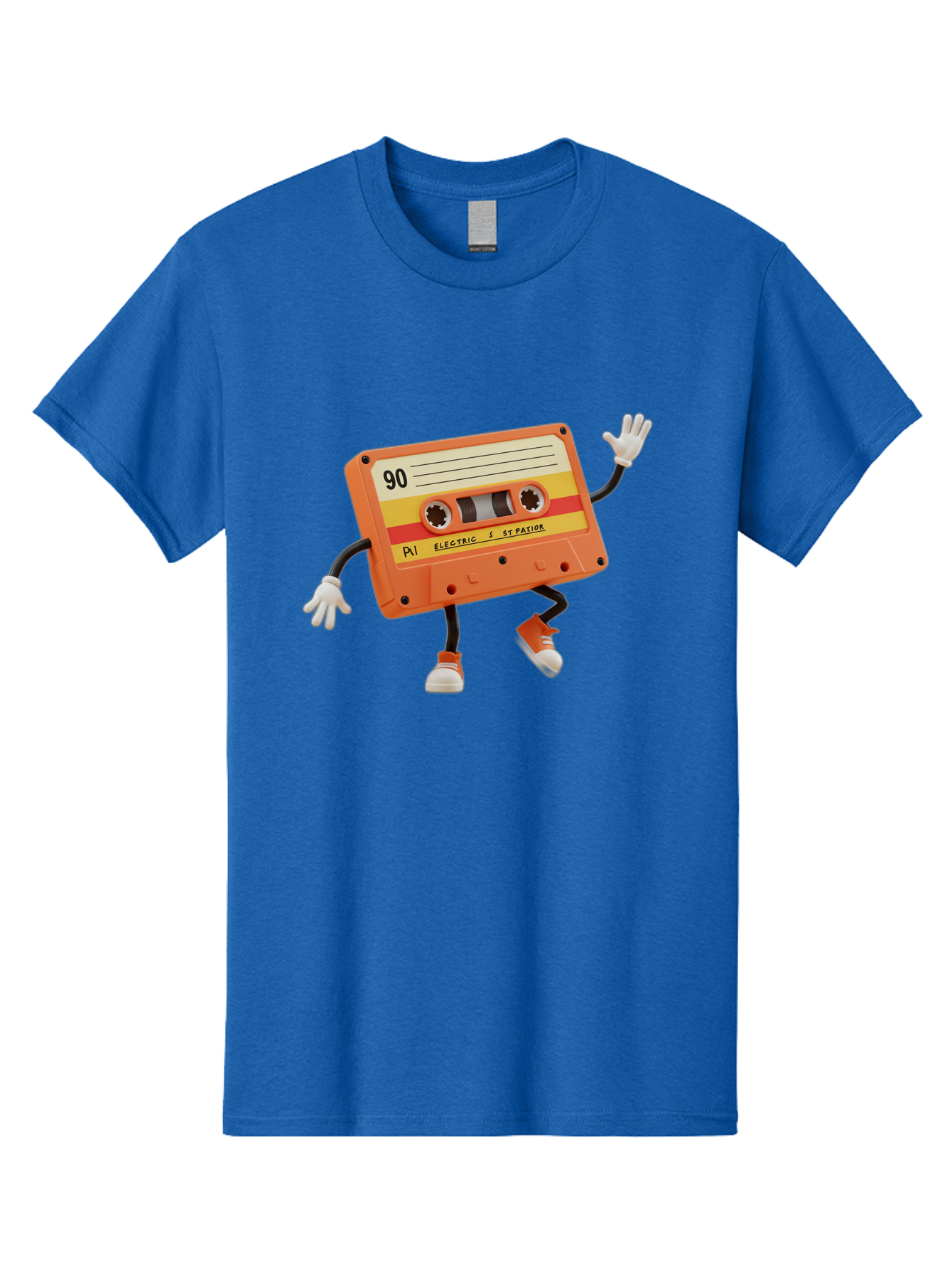 Electric-Eytopia-90 Men'S Graphic Tee, 100% Cotton, Comfortable Casual Summer Wear, Machine Washable, Retro Cassette Tape, Vintage Music, Nostalgic Charm, 90S Music, Cassette Culture, Music Nostalgia, Retro Vibe, Electric Ex-Patio Baa642