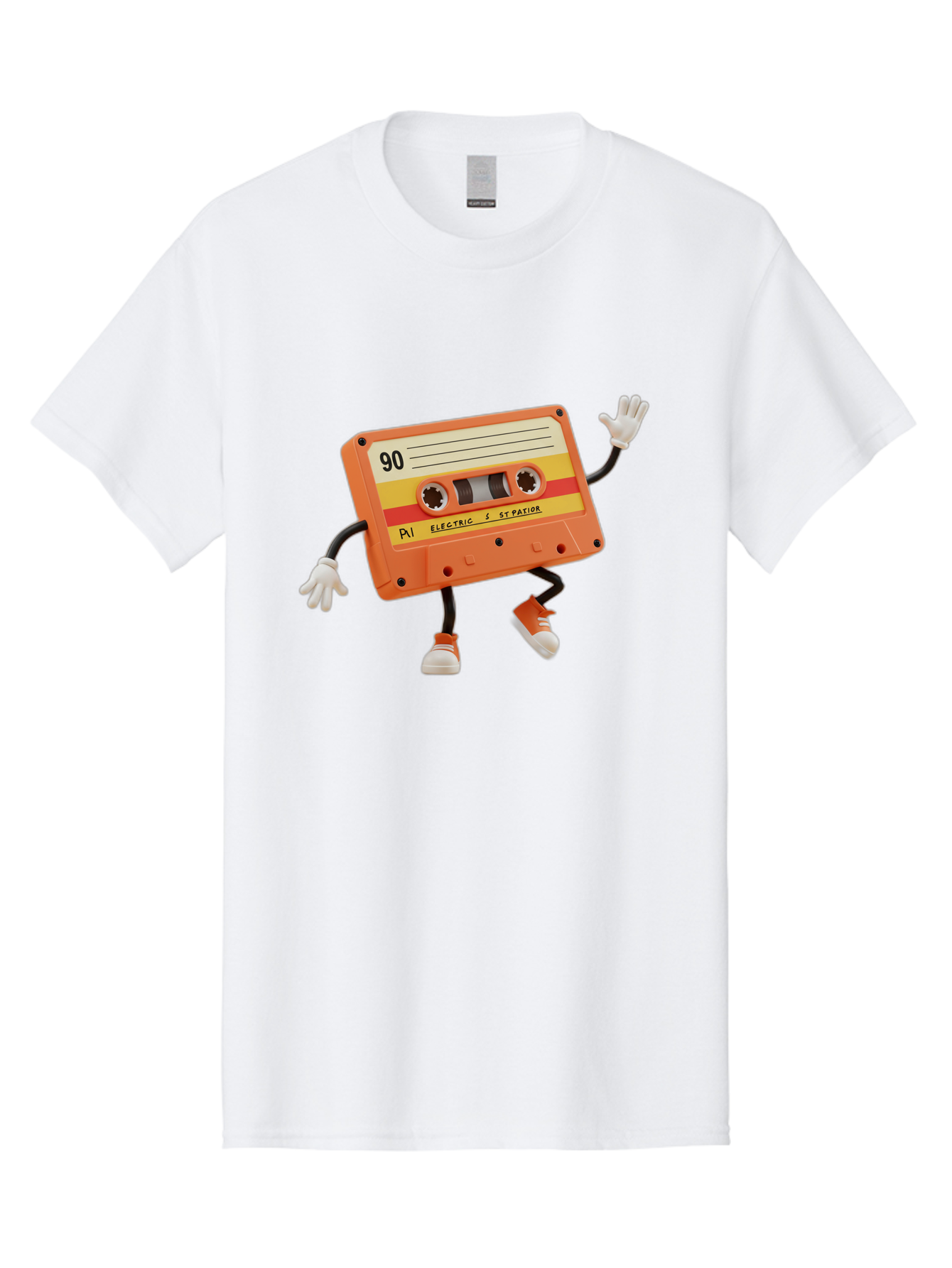 Electric-Eytopia-90 Men'S Graphic Tee, 100% Cotton, Comfortable Casual Summer Wear, Machine Washable, Retro Cassette Tape, Vintage Music, Nostalgic Charm, 90S Music, Cassette Culture, Music Nostalgia, Retro Vibe, Electric Ex-Patio Baa642