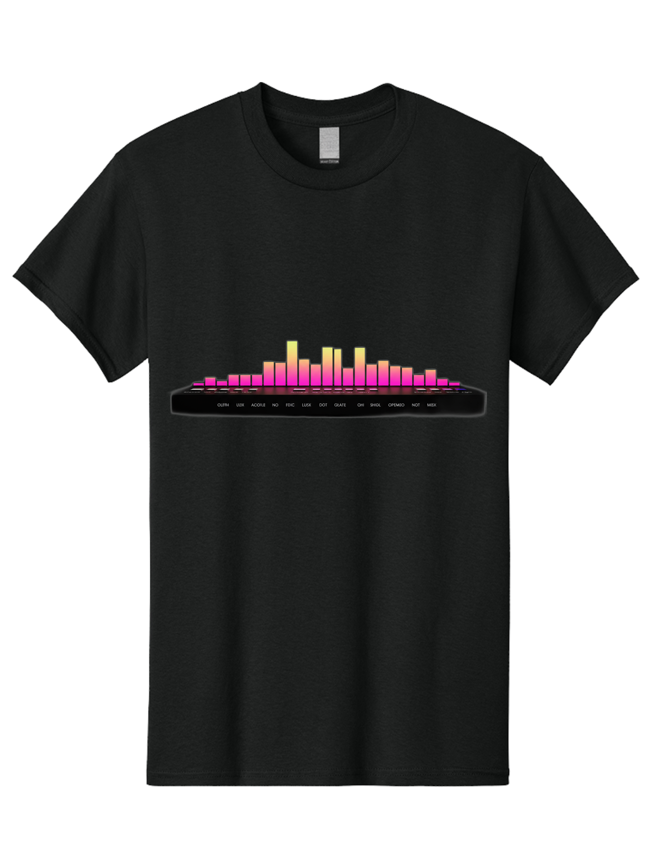 Equalizer-1 Men'S Graphic Tee, 100% Cotton, Comfortable Casual Summer Wear, Machine Washable, Equalizer Bars, Sound Wave, Music Visualizer, Audio Spectrum, Frequency Bars, Sound Levels, Music Production, Signal Processing Baa647