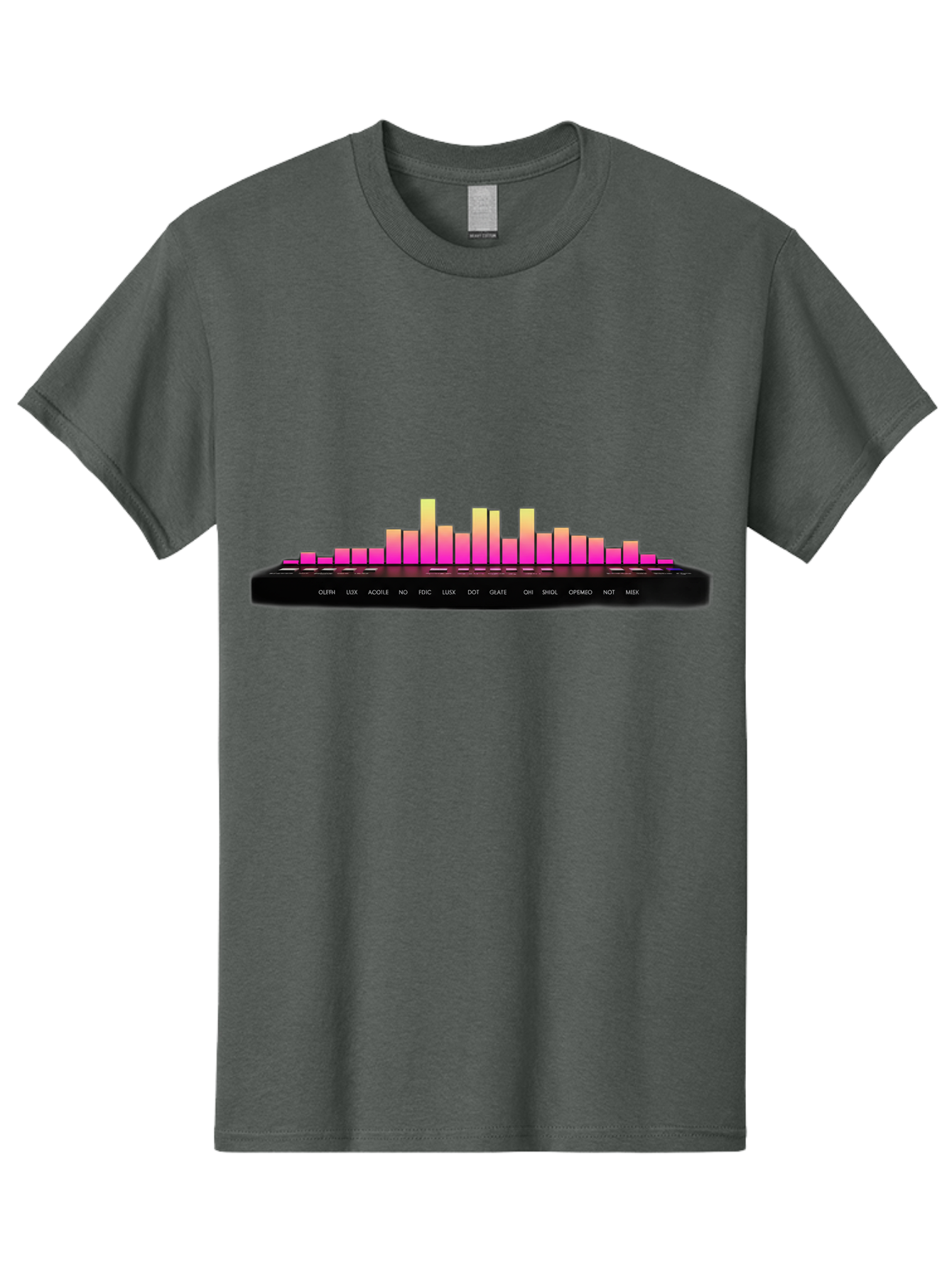 Equalizer-1 Men'S Graphic Tee, 100% Cotton, Comfortable Casual Summer Wear, Machine Washable, Equalizer Bars, Sound Wave, Music Visualizer, Audio Spectrum, Frequency Bars, Sound Levels, Music Production, Signal Processing Baa647