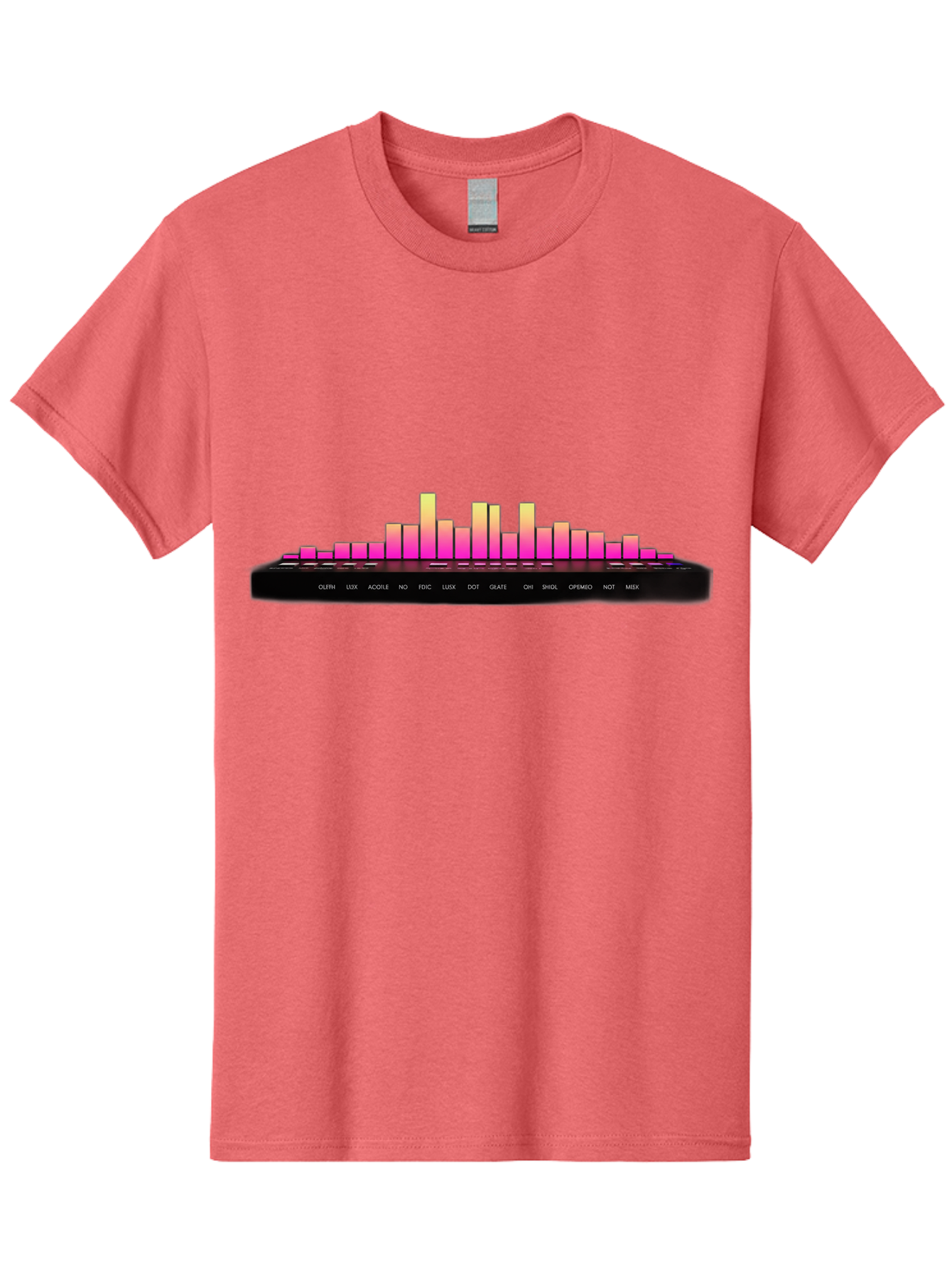 Equalizer-1 Men'S Graphic Tee, 100% Cotton, Comfortable Casual Summer Wear, Machine Washable, Equalizer Bars, Sound Wave, Music Visualizer, Audio Spectrum, Frequency Bars, Sound Levels, Music Production, Signal Processing Baa647