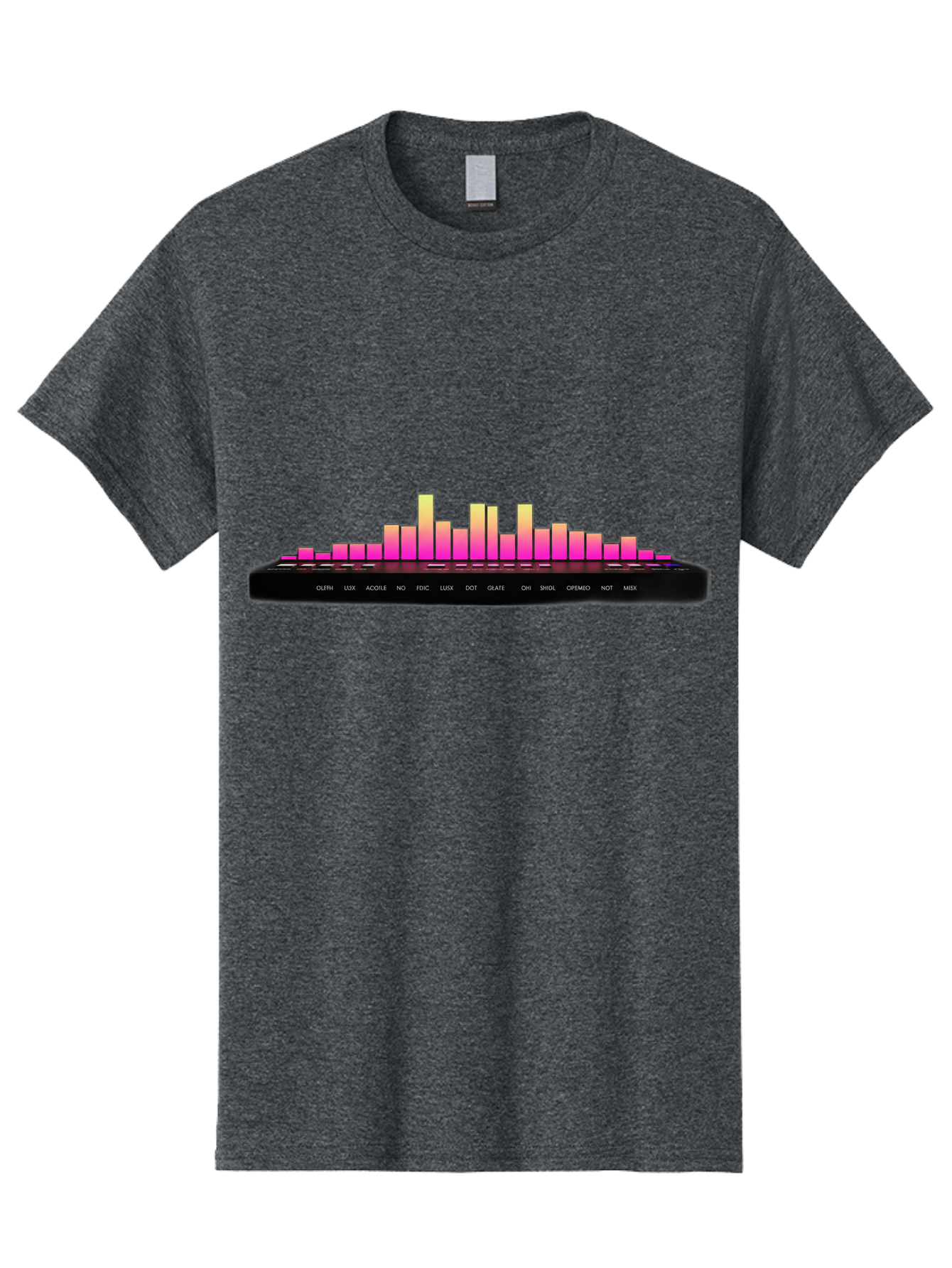 Equalizer-1 Men'S Graphic Tee, 100% Cotton, Comfortable Casual Summer Wear, Machine Washable, Equalizer Bars, Sound Wave, Music Visualizer, Audio Spectrum, Frequency Bars, Sound Levels, Music Production, Signal Processing Baa647