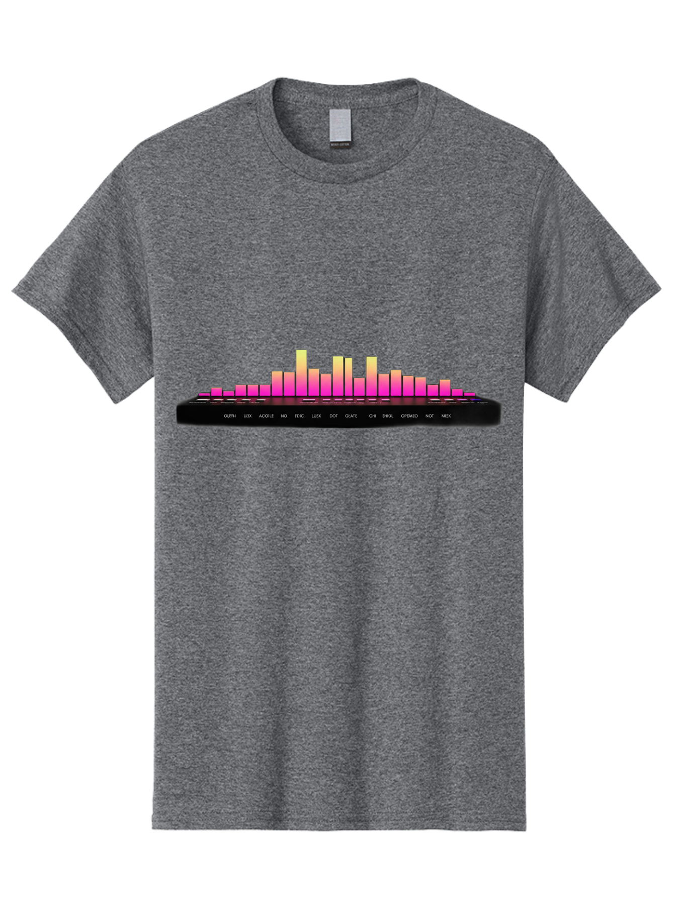 Equalizer-1 Men'S Graphic Tee, 100% Cotton, Comfortable Casual Summer Wear, Machine Washable, Equalizer Bars, Sound Wave, Music Visualizer, Audio Spectrum, Frequency Bars, Sound Levels, Music Production, Signal Processing Baa647