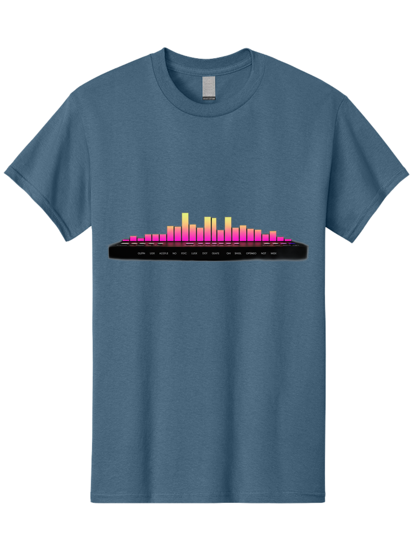 Equalizer-1 Men'S Graphic Tee, 100% Cotton, Comfortable Casual Summer Wear, Machine Washable, Equalizer Bars, Sound Wave, Music Visualizer, Audio Spectrum, Frequency Bars, Sound Levels, Music Production, Signal Processing Baa647