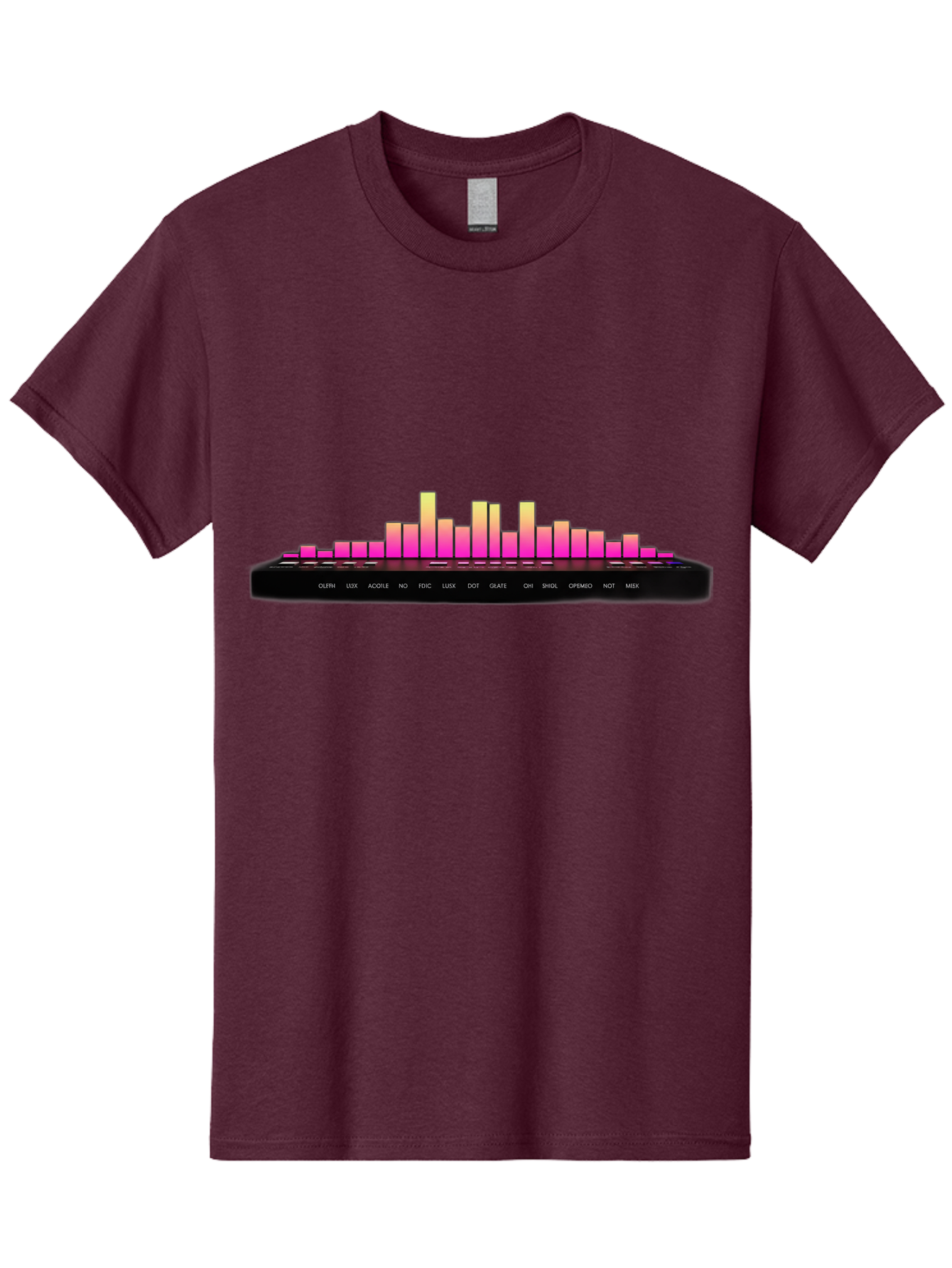 Equalizer-1 Men'S Graphic Tee, 100% Cotton, Comfortable Casual Summer Wear, Machine Washable, Equalizer Bars, Sound Wave, Music Visualizer, Audio Spectrum, Frequency Bars, Sound Levels, Music Production, Signal Processing Baa647