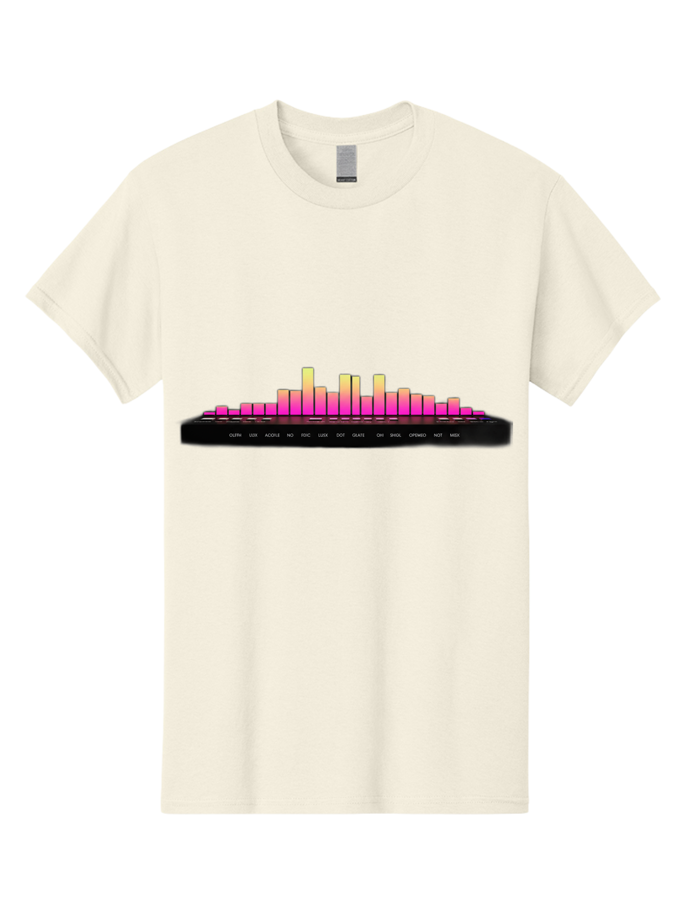 Equalizer-1 Men'S Graphic Tee, 100% Cotton, Comfortable Casual Summer Wear, Machine Washable, Equalizer Bars, Sound Wave, Music Visualizer, Audio Spectrum, Frequency Bars, Sound Levels, Music Production, Signal Processing Baa647