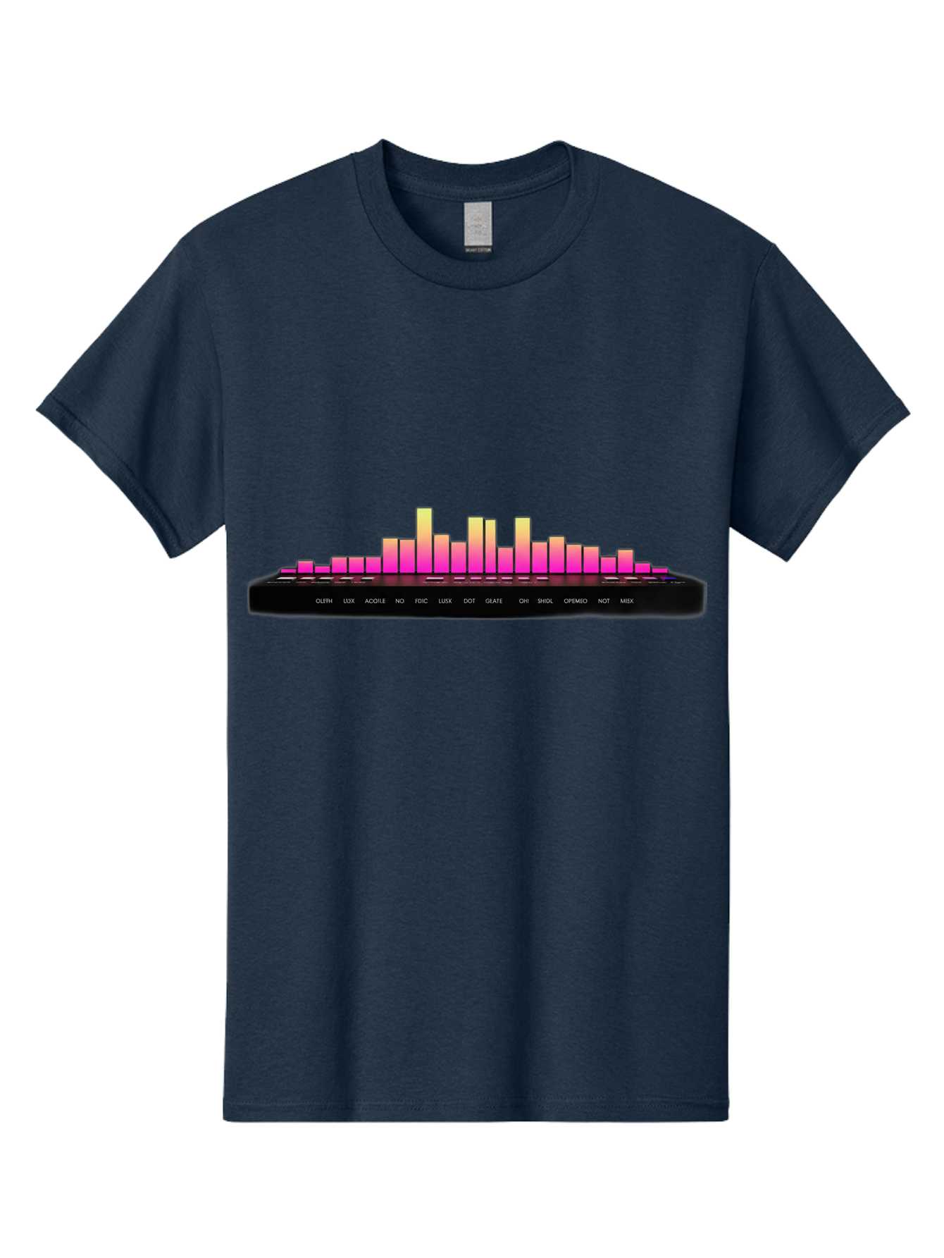Equalizer-1 Men'S Graphic Tee, 100% Cotton, Comfortable Casual Summer Wear, Machine Washable, Equalizer Bars, Sound Wave, Music Visualizer, Audio Spectrum, Frequency Bars, Sound Levels, Music Production, Signal Processing Baa647