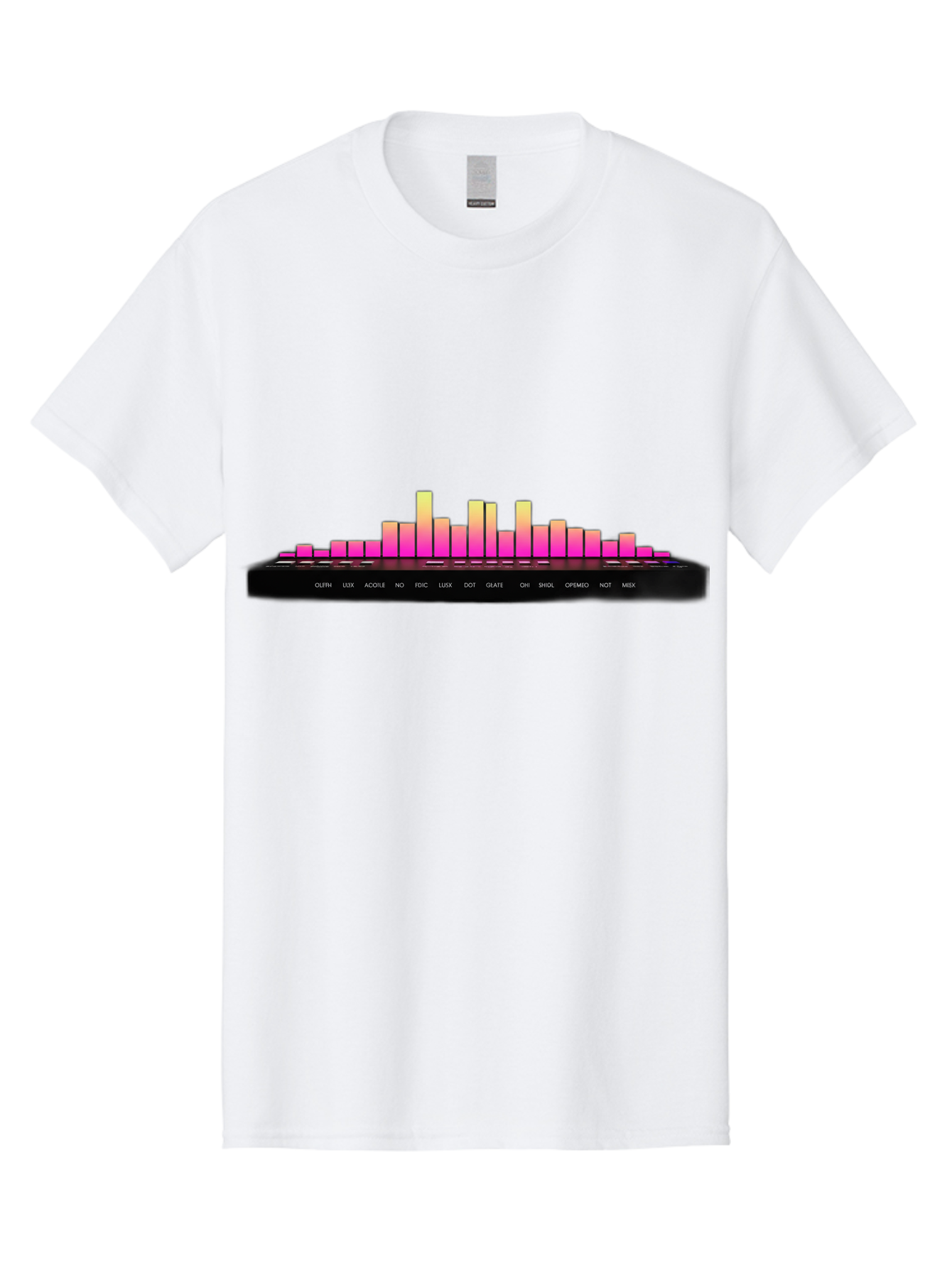 Equalizer-1 Men'S Graphic Tee, 100% Cotton, Comfortable Casual Summer Wear, Machine Washable, Equalizer Bars, Sound Wave, Music Visualizer, Audio Spectrum, Frequency Bars, Sound Levels, Music Production, Signal Processing Baa647