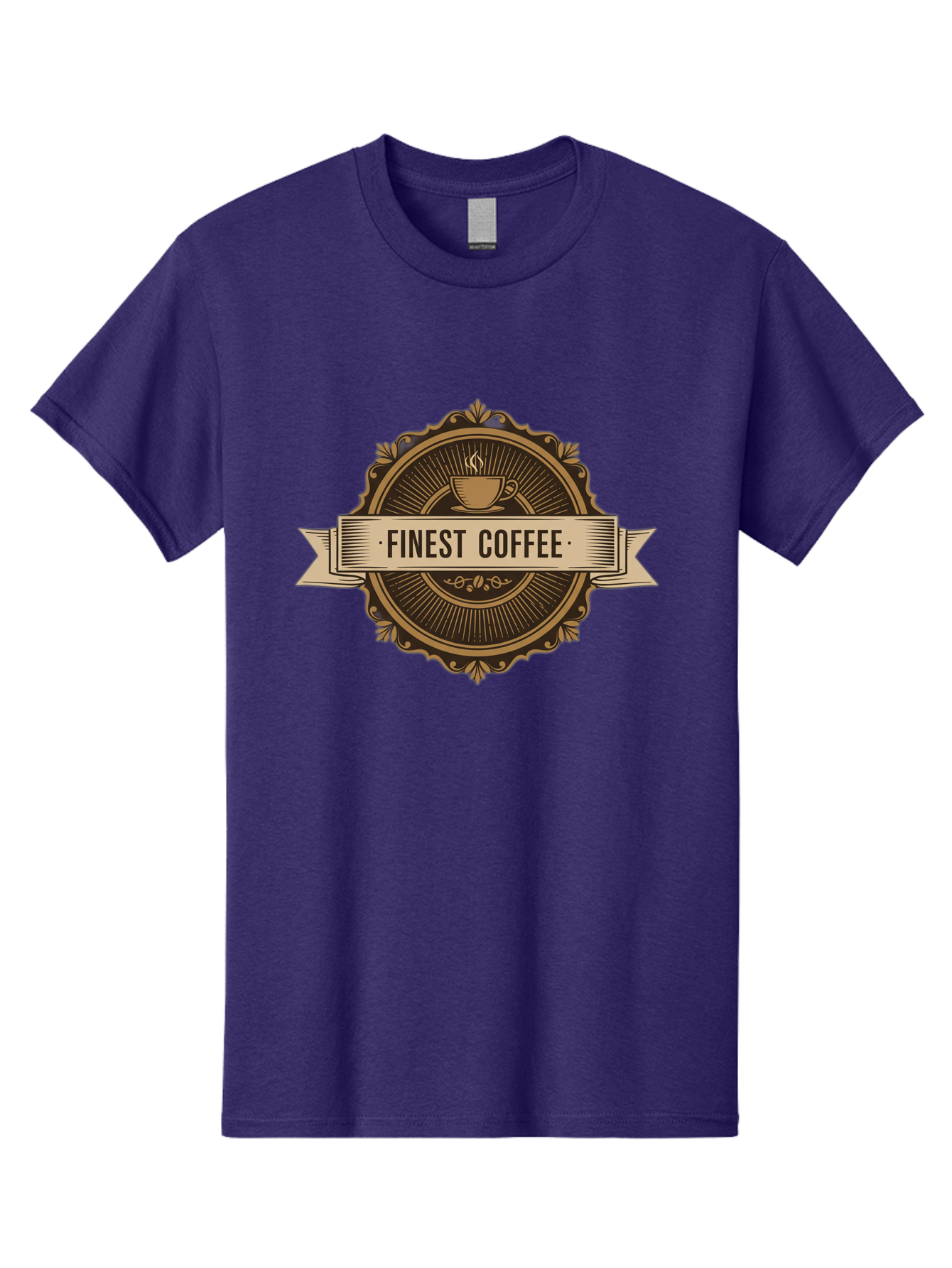 Finest-Coffee Men'S Graphic Tee, 100% Cotton, Comfortable Casual Summer Wear, Machine Washable, Finest Coffee, Coffee Logo, Gourmet Coffee, Vintage Coffee Label, Coffee Branding, Coffee Emblem, Coffee Badge Baa671