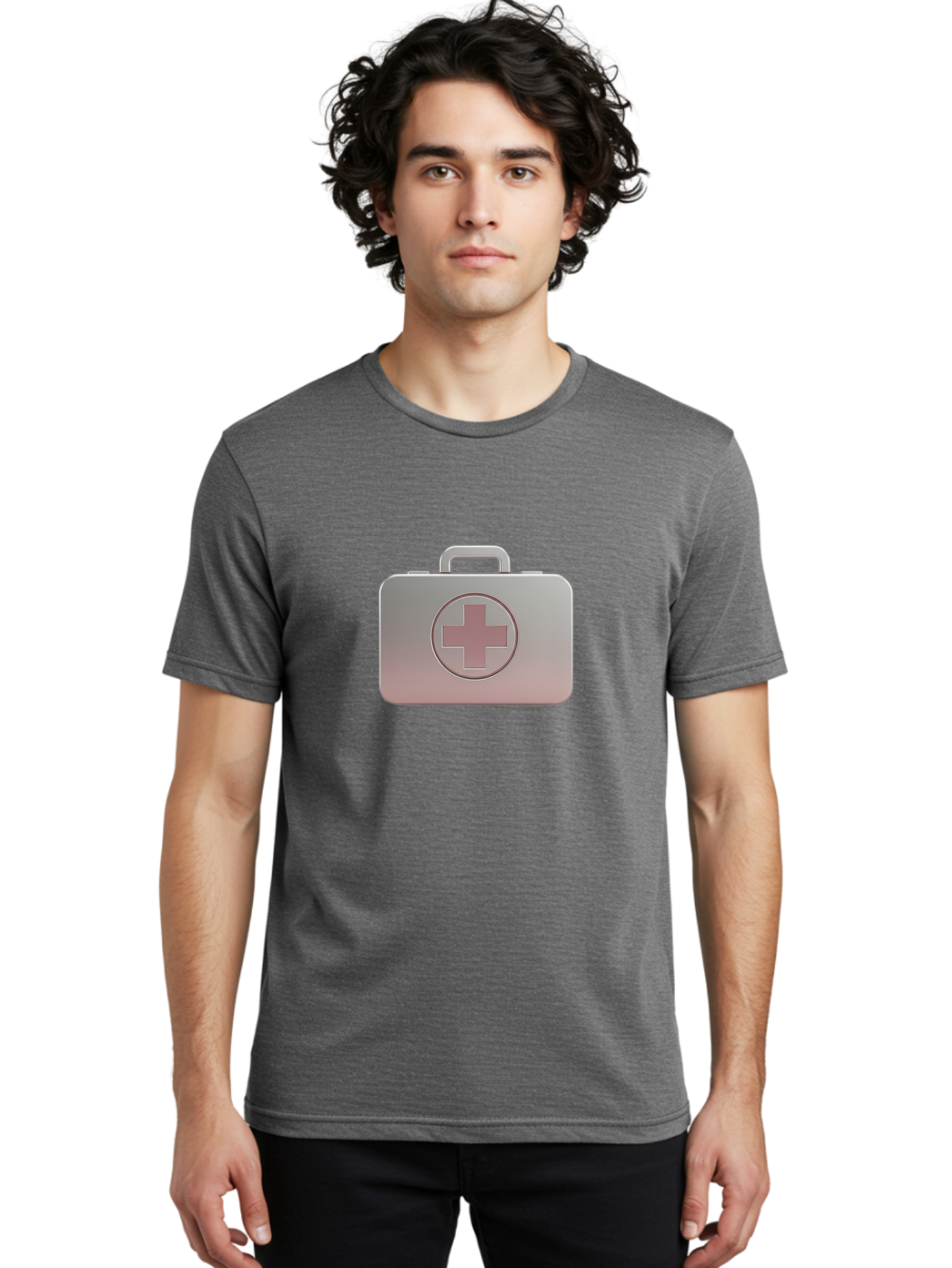 First-Aid-Kit-11 Men'S Graphic Tee, 100% Cotton, Comfortable Casual Summer Wear, Machine Washable, First Aid Kit, Medical Cross, Healthcare Symbol, Emergency Preparedness, Medical Supplies, Health And Wellness, Safety Kit Baa674