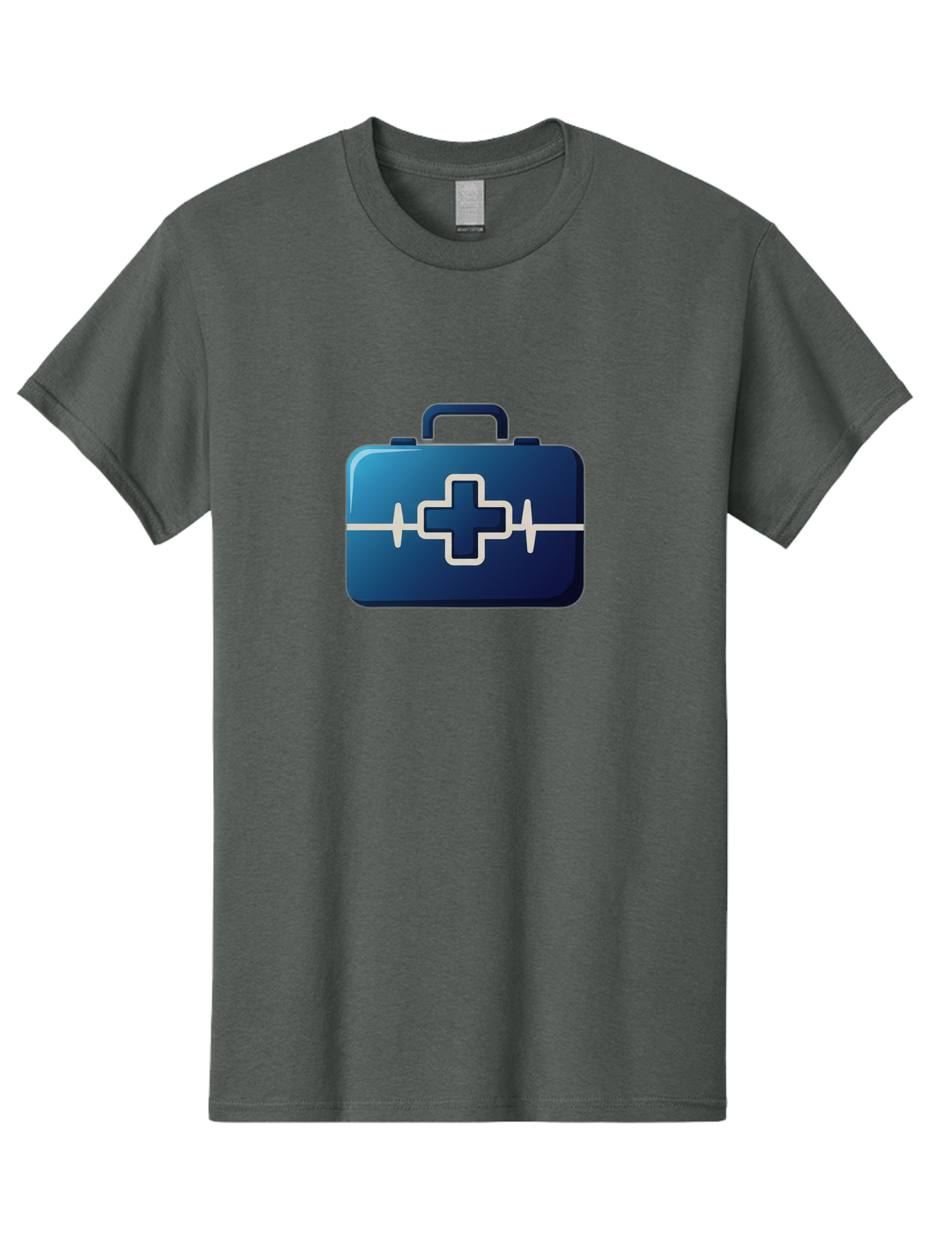First-Aid-Kit-12 Men'S Graphic Tee, 100% Cotton, Comfortable Casual Summer Wear, Machine Washable, First Aid Kit, Medical Cross, Health Care, Emergency Kit, Medical Supplies, Health Symbol, Medical Aid, Heartbeat Baa675