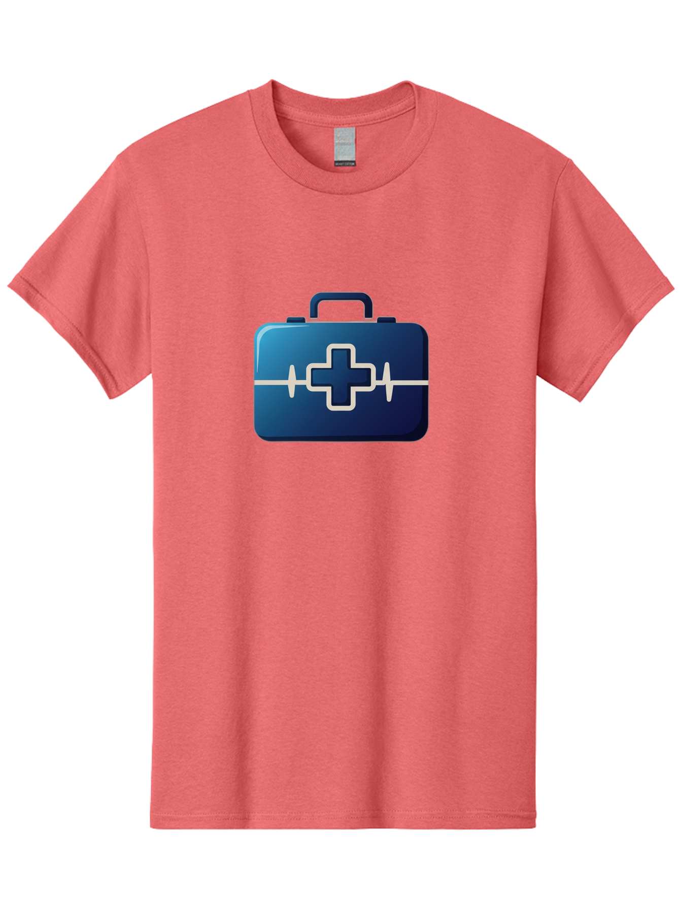 First-Aid-Kit-12 Men'S Graphic Tee, 100% Cotton, Comfortable Casual Summer Wear, Machine Washable, First Aid Kit, Medical Cross, Health Care, Emergency Kit, Medical Supplies, Health Symbol, Medical Aid, Heartbeat Baa675