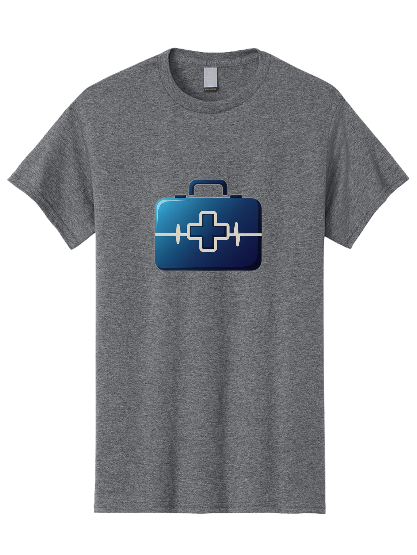 First-Aid-Kit-12 Men'S Graphic Tee, 100% Cotton, Comfortable Casual Summer Wear, Machine Washable, First Aid Kit, Medical Cross, Health Care, Emergency Kit, Medical Supplies, Health Symbol, Medical Aid, Heartbeat Baa675
