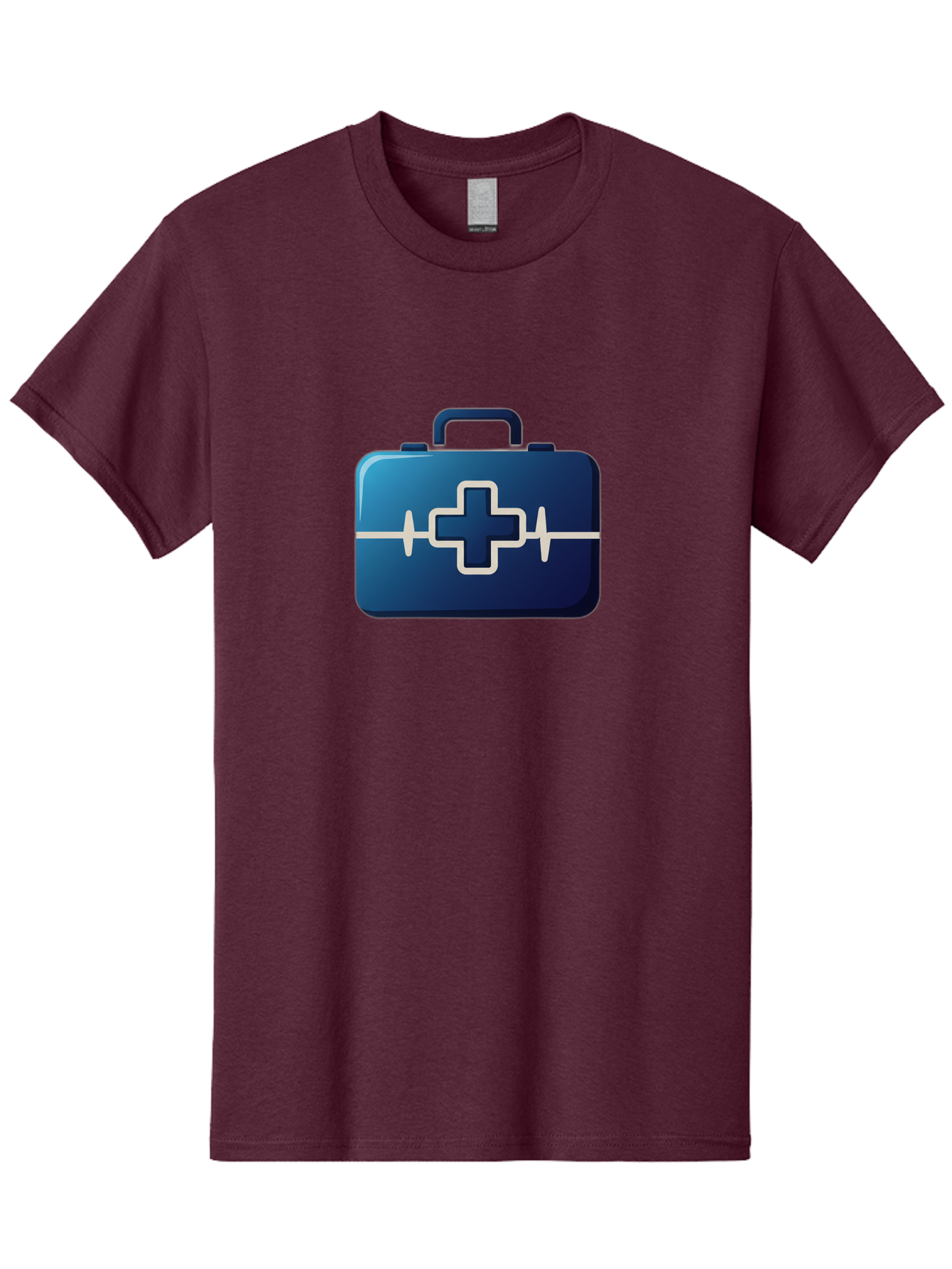 First-Aid-Kit-12 Men'S Graphic Tee, 100% Cotton, Comfortable Casual Summer Wear, Machine Washable, First Aid Kit, Medical Cross, Health Care, Emergency Kit, Medical Supplies, Health Symbol, Medical Aid, Heartbeat Baa675