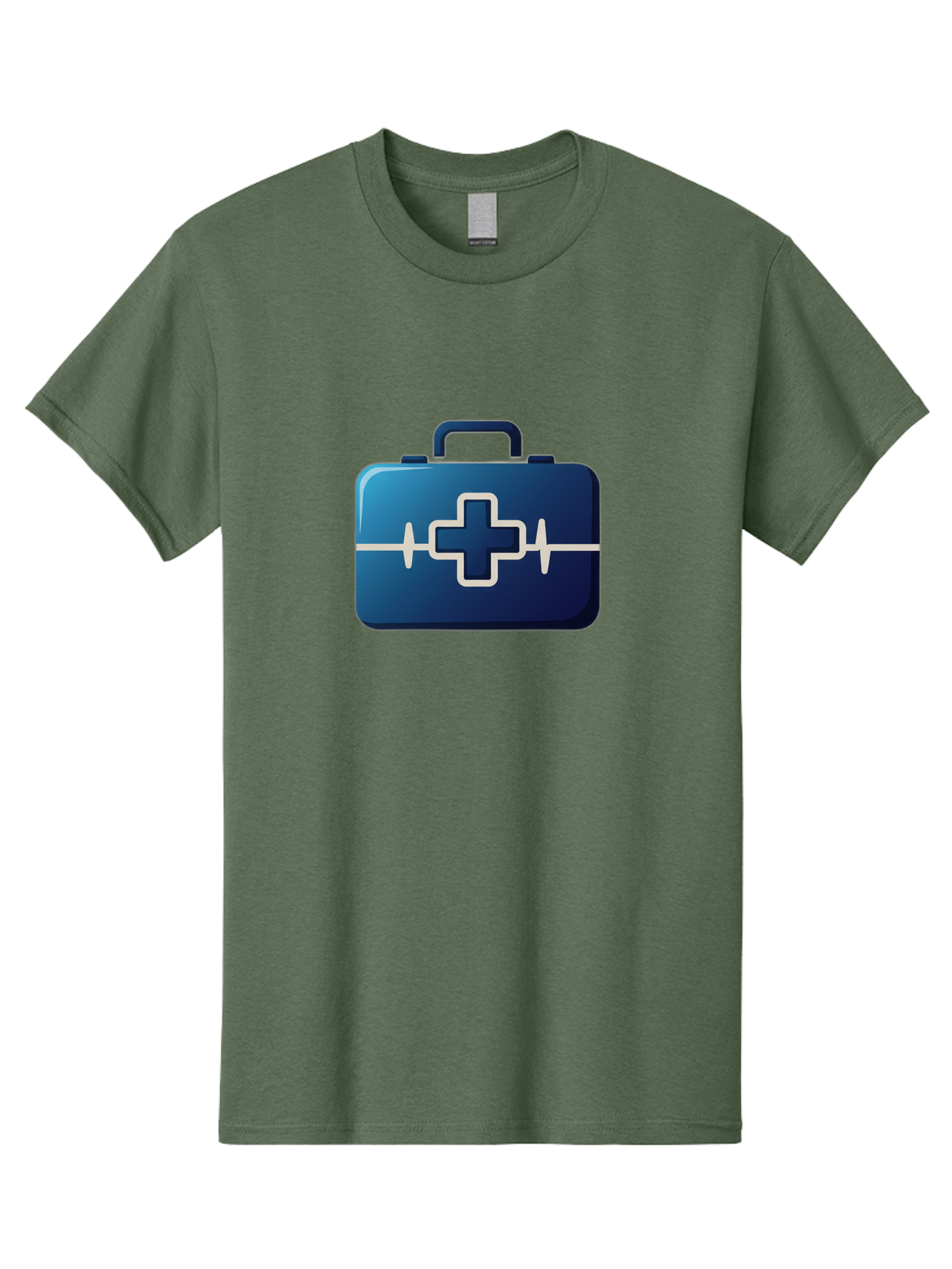 First-Aid-Kit-12 Men'S Graphic Tee, 100% Cotton, Comfortable Casual Summer Wear, Machine Washable, First Aid Kit, Medical Cross, Health Care, Emergency Kit, Medical Supplies, Health Symbol, Medical Aid, Heartbeat Baa675