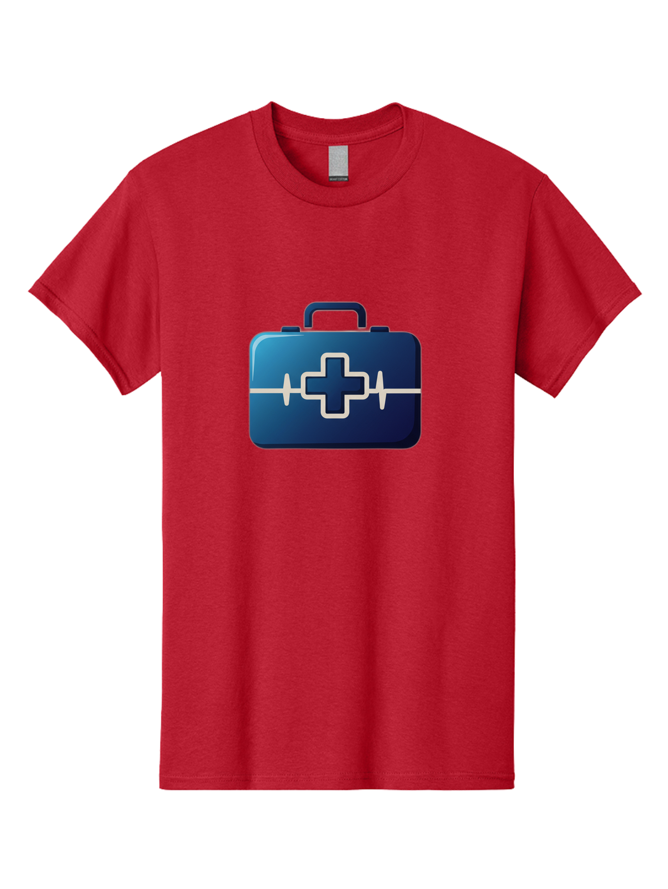 First-Aid-Kit-12 Men'S Graphic Tee, 100% Cotton, Comfortable Casual Summer Wear, Machine Washable, First Aid Kit, Medical Cross, Health Care, Emergency Kit, Medical Supplies, Health Symbol, Medical Aid, Heartbeat Baa675