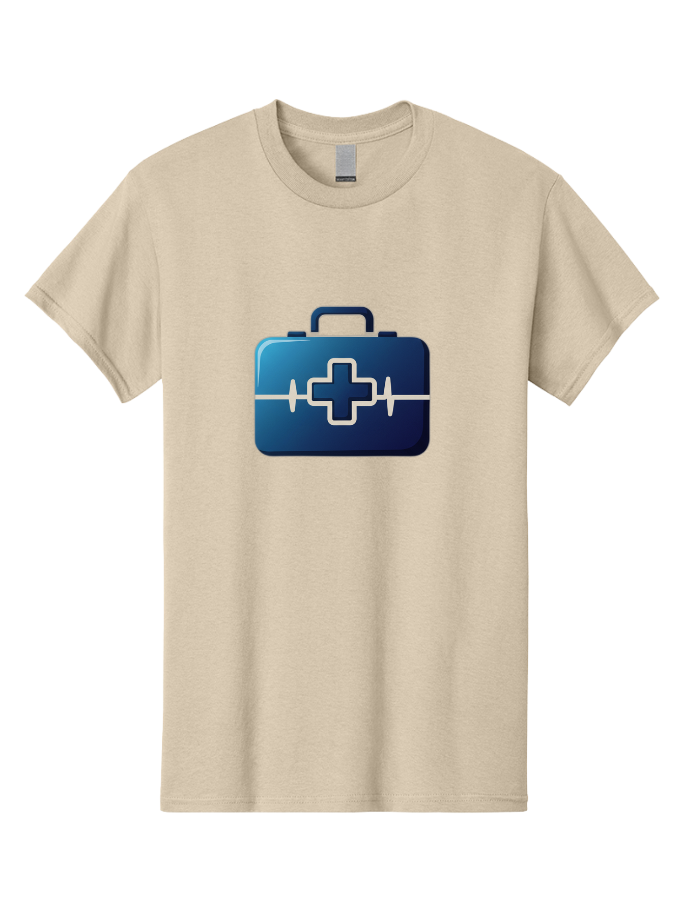First-Aid-Kit-12 Men'S Graphic Tee, 100% Cotton, Comfortable Casual Summer Wear, Machine Washable, First Aid Kit, Medical Cross, Health Care, Emergency Kit, Medical Supplies, Health Symbol, Medical Aid, Heartbeat Baa675