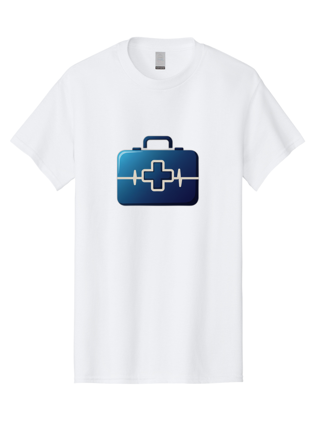 First-Aid-Kit-12 Men'S Graphic Tee, 100% Cotton, Comfortable Casual Summer Wear, Machine Washable, First Aid Kit, Medical Cross, Health Care, Emergency Kit, Medical Supplies, Health Symbol, Medical Aid, Heartbeat Baa675