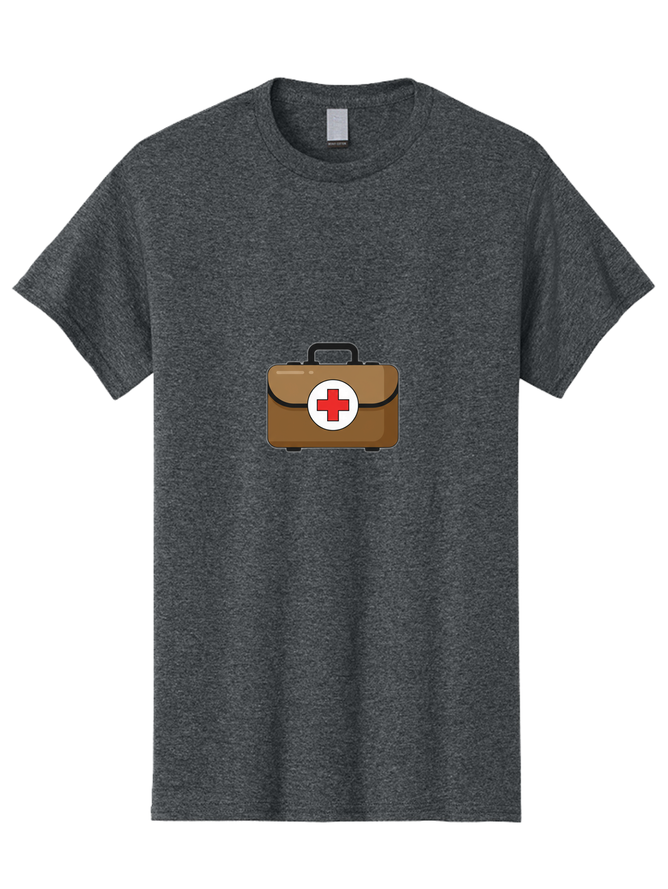 First-Aid-Kit-2 Men'S Graphic Tee, 100% Cotton, Comfortable Casual Summer Wear, Machine Washable, Brown First Aid Kit, Red Cross Symbol, Medical Supplies, Emergency Preparedness, Health And Wellness, Medical Care Baa676