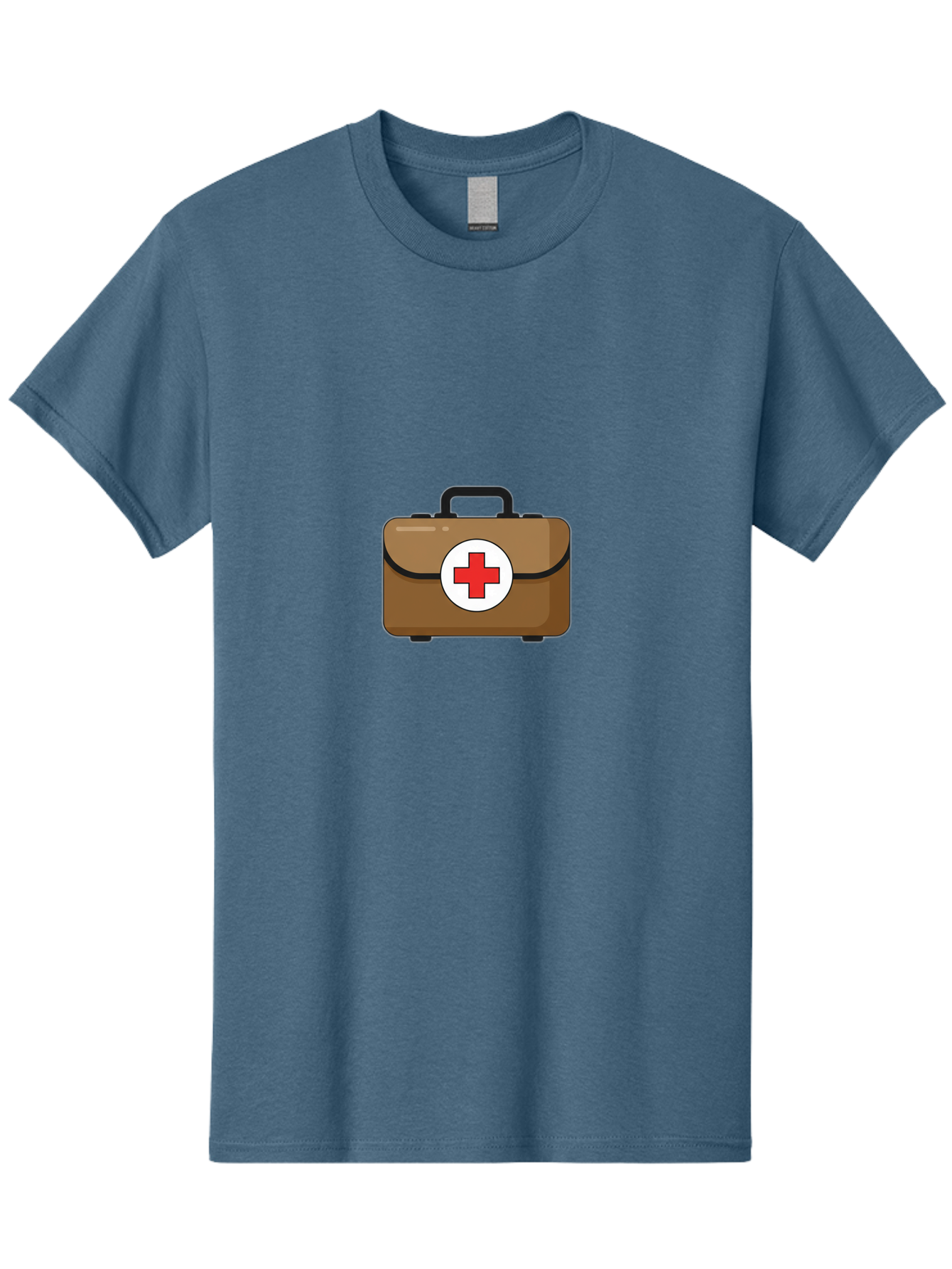 First-Aid-Kit-2 Men'S Graphic Tee, 100% Cotton, Comfortable Casual Summer Wear, Machine Washable, Brown First Aid Kit, Red Cross Symbol, Medical Supplies, Emergency Preparedness, Health And Wellness, Medical Care Baa676