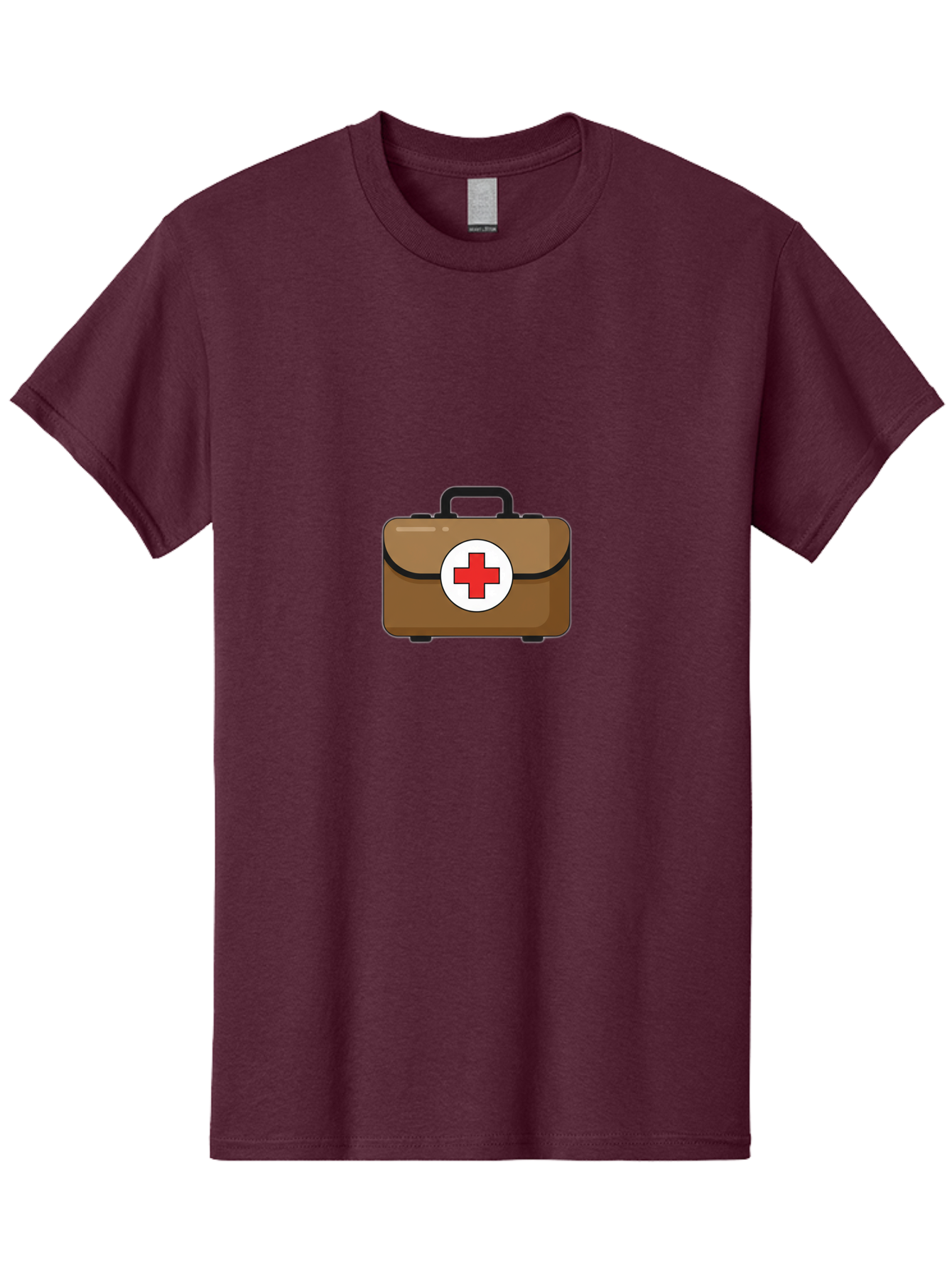 First-Aid-Kit-2 Men'S Graphic Tee, 100% Cotton, Comfortable Casual Summer Wear, Machine Washable, Brown First Aid Kit, Red Cross Symbol, Medical Supplies, Emergency Preparedness, Health And Wellness, Medical Care Baa676